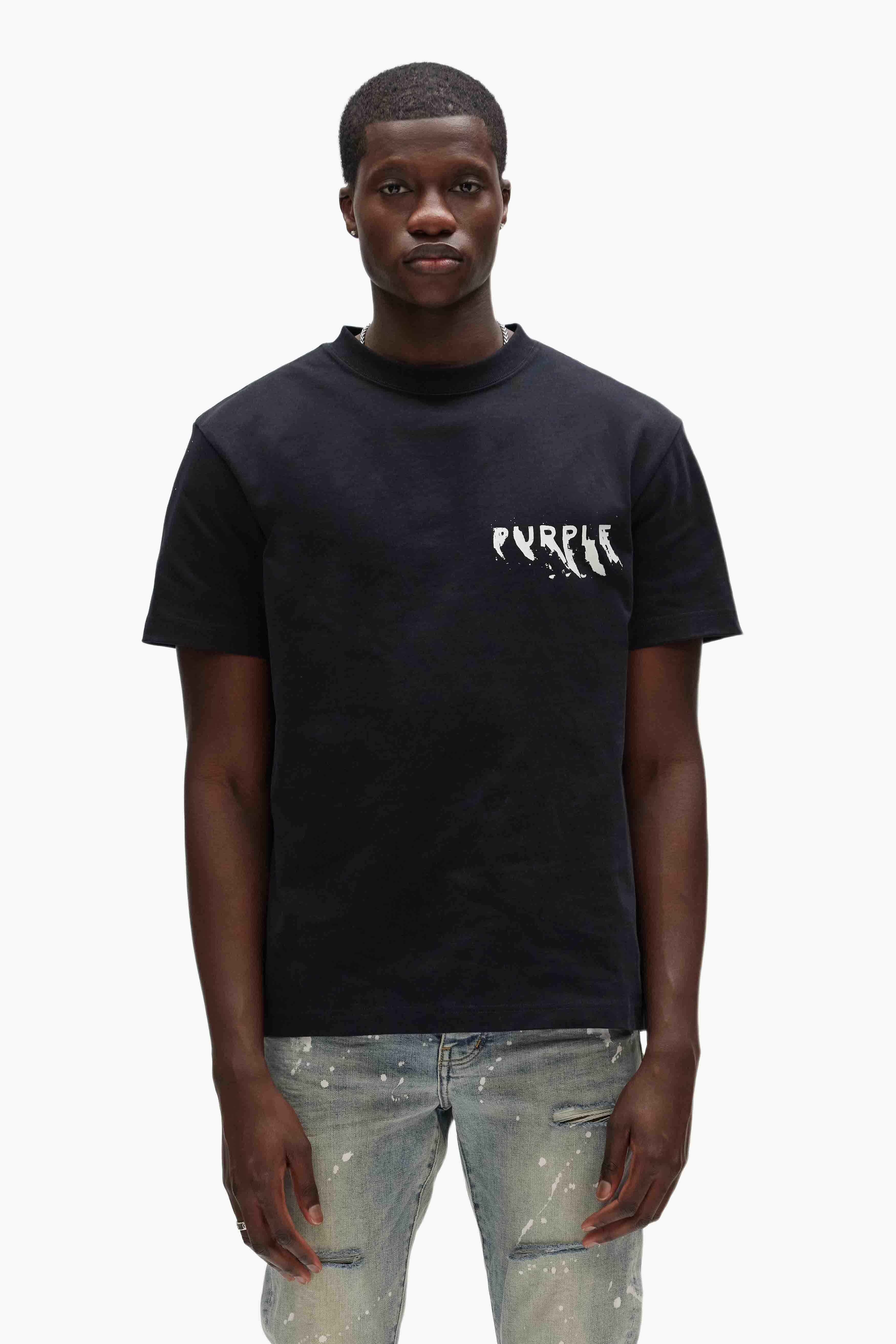 Painted Wordmark Tee by Purple Brand
