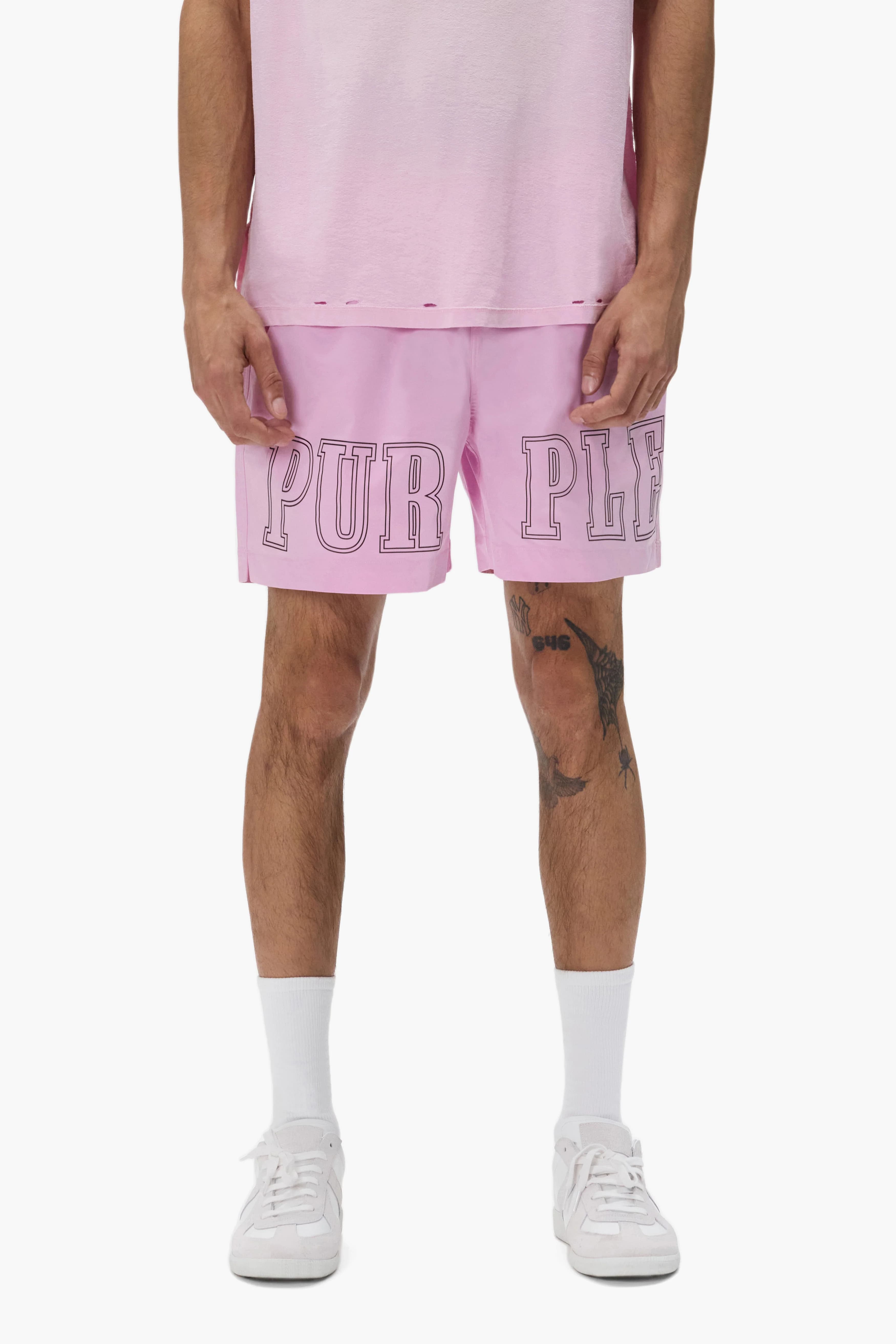 Slab Wordmark All Around Short by Purple Brand