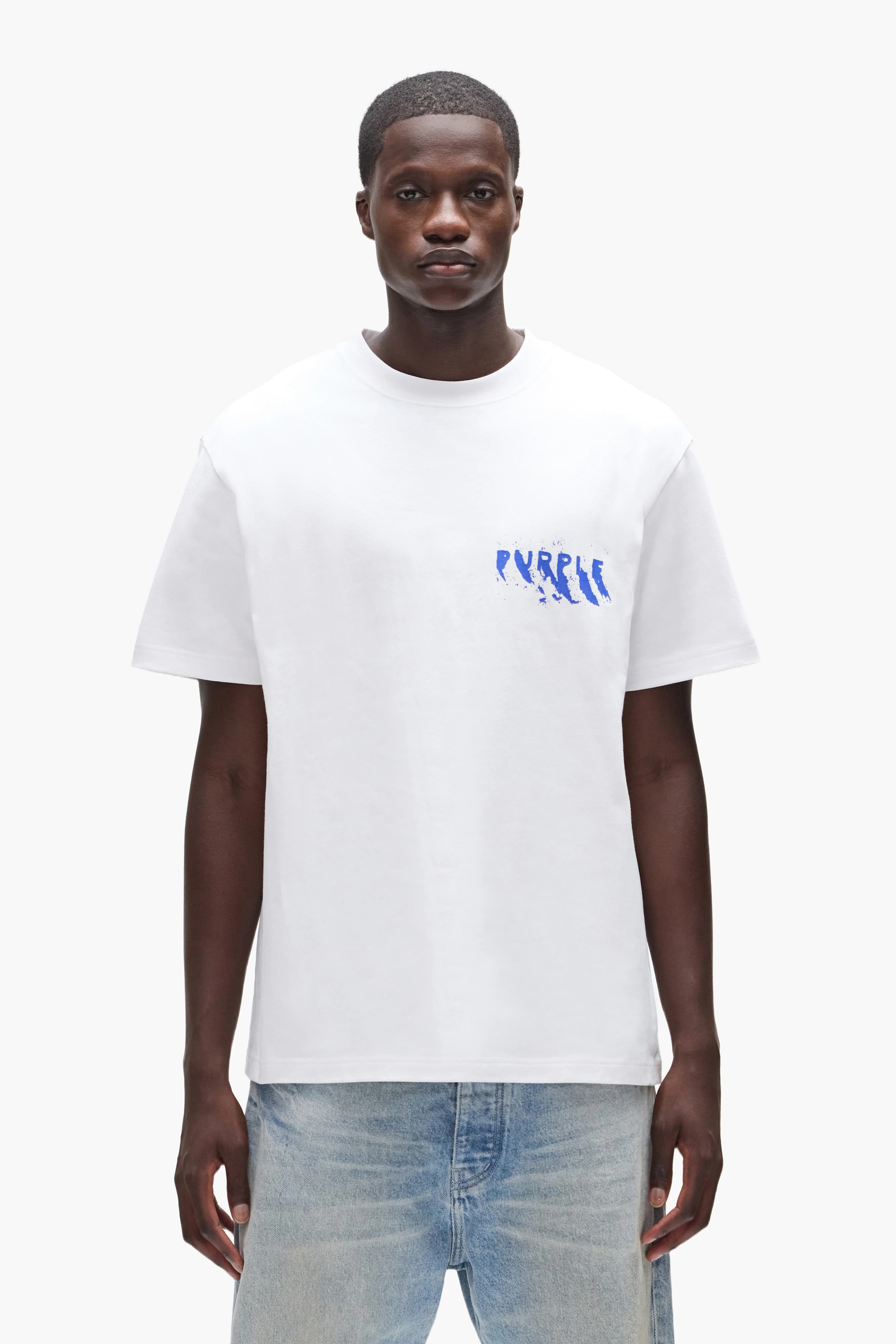 Painted Wordmark Tee by Purple Brand