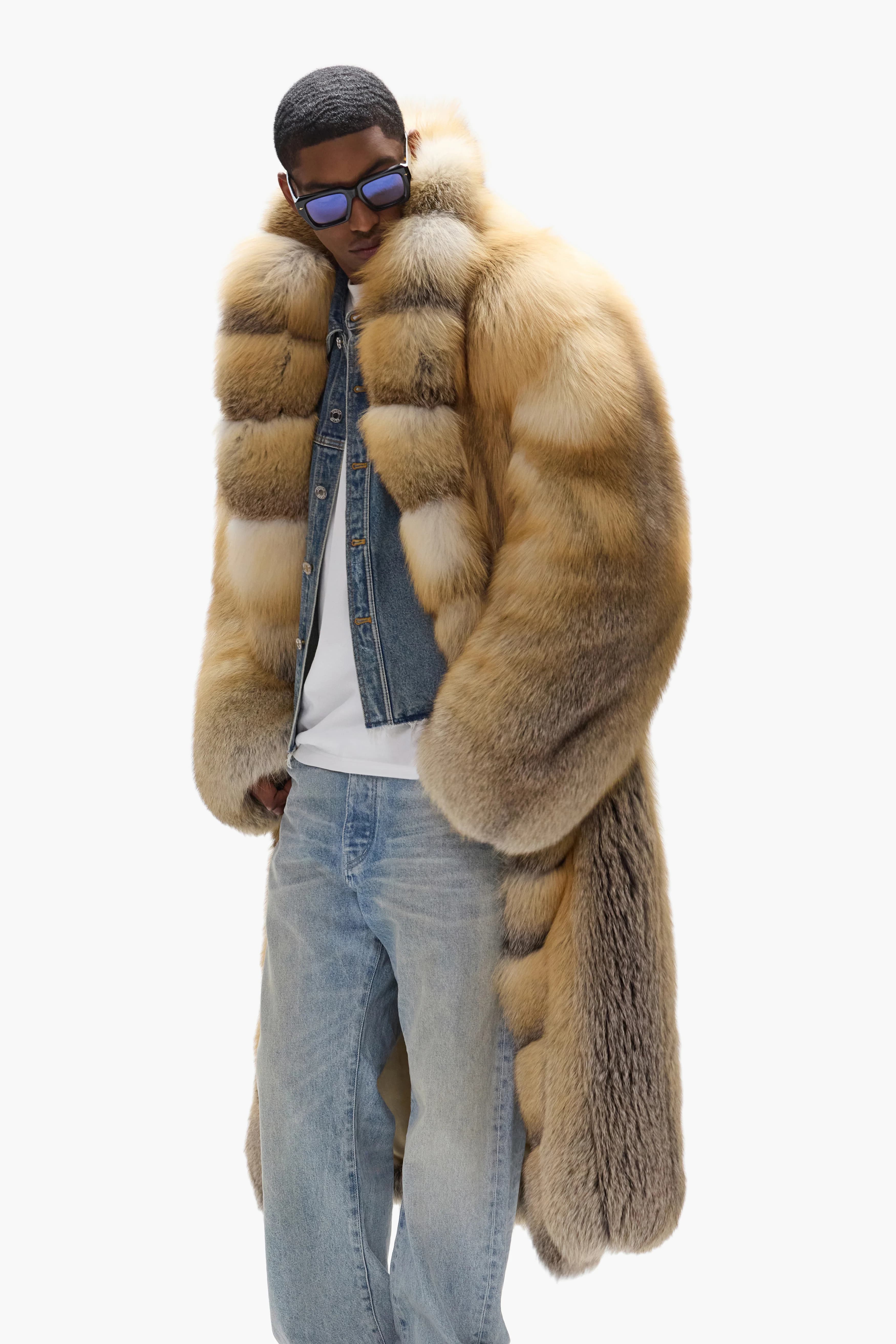Shawl Collar Fur Coat 5