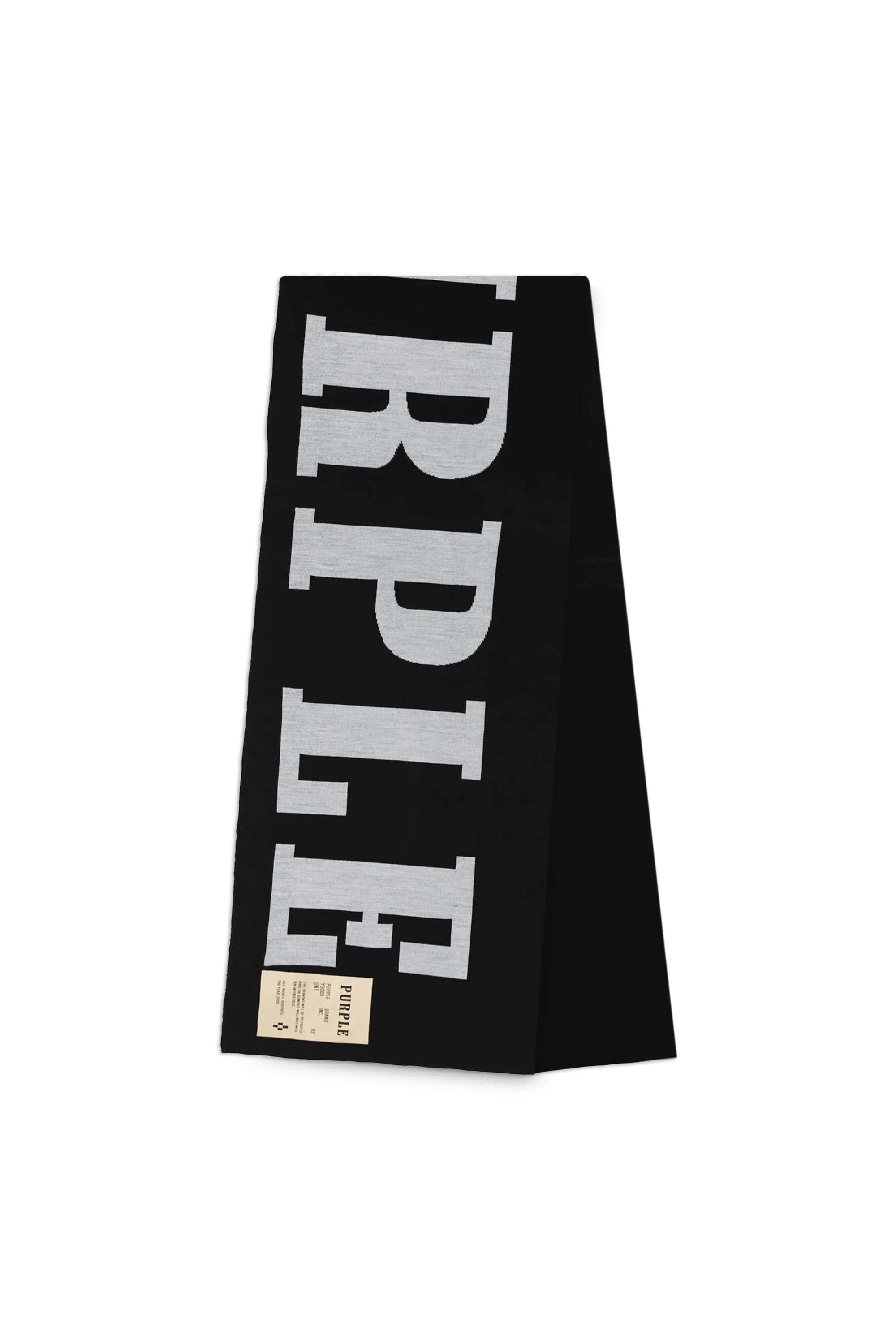 P905 SCARF - Exclusive Greyscale Oversized Logo by Purple Brand
