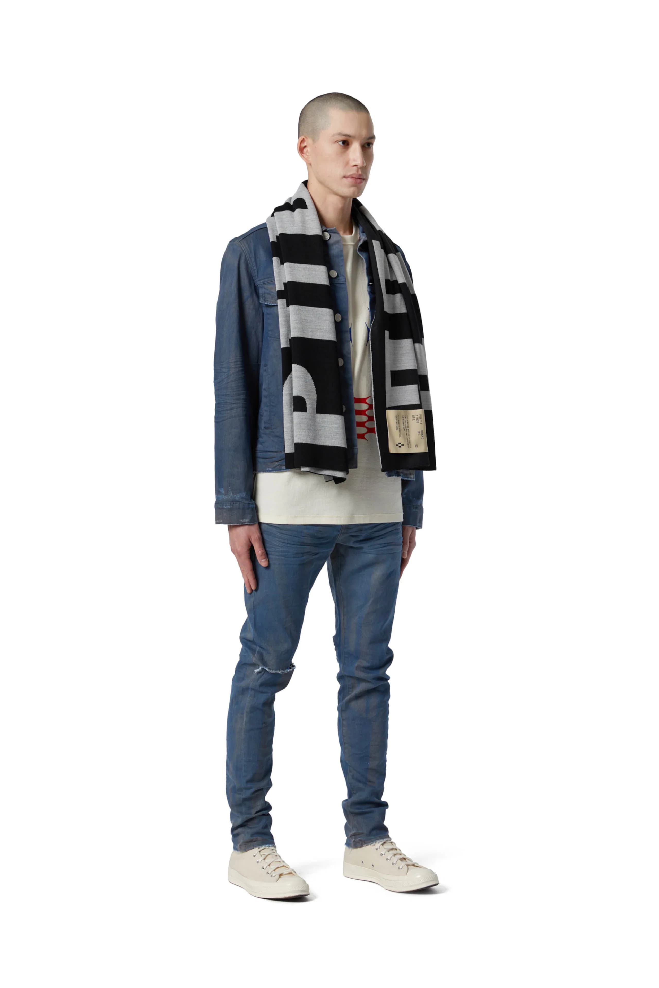 P905 SCARF - Exclusive Greyscale Oversized Logo 3