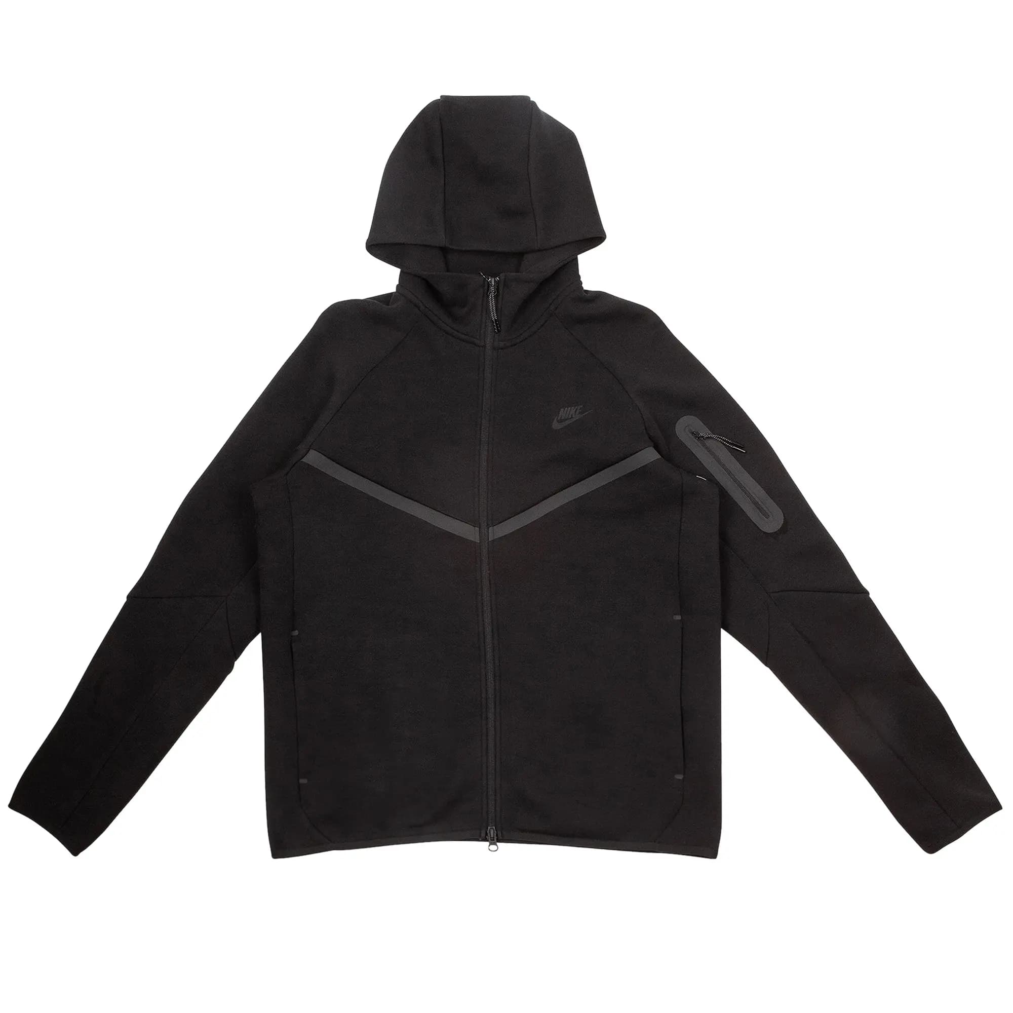 Nike Tech Full Zip Windrunner Hoodie 'Black/Black' by Nike
