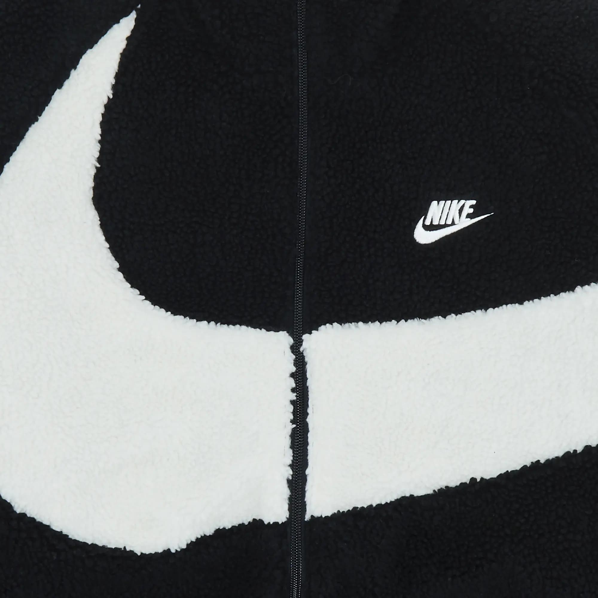 Nike Big Swoosh Reversible Boa Jacket 'Black' 3