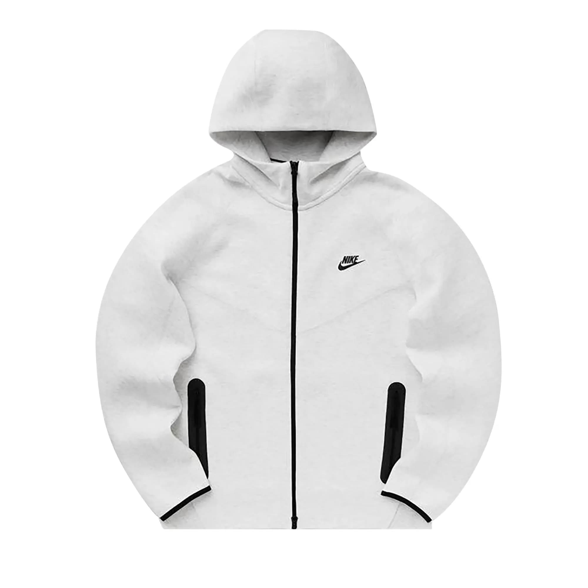 Nike Sportswear Tech Fleece Windrunner Full Zip Hoodie 'Birch Heather/Black' by Nike