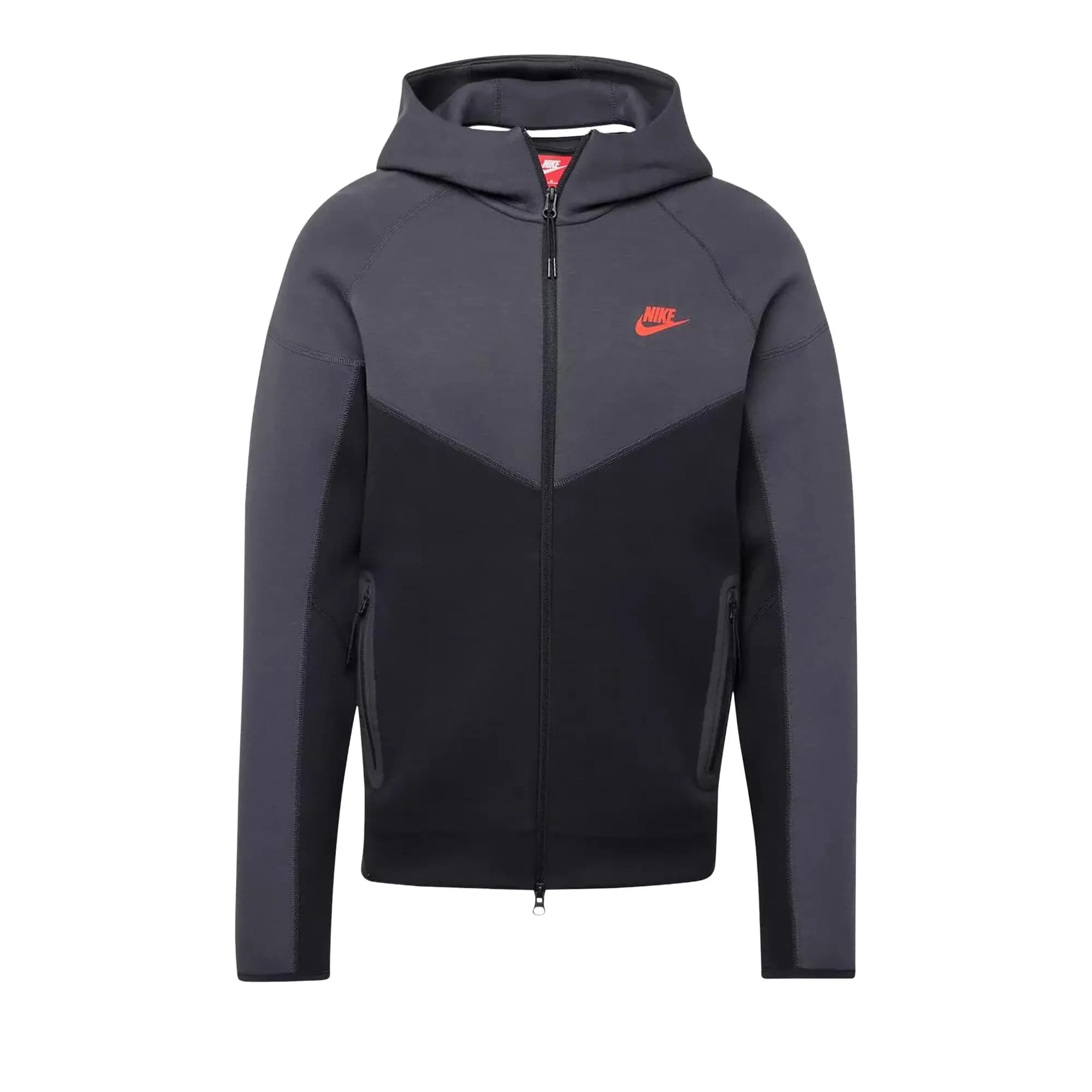 Nike Sportswear Tech Fleece Windrunner 'Black/Dark Smoke Grey/Light Crimson' by Nike