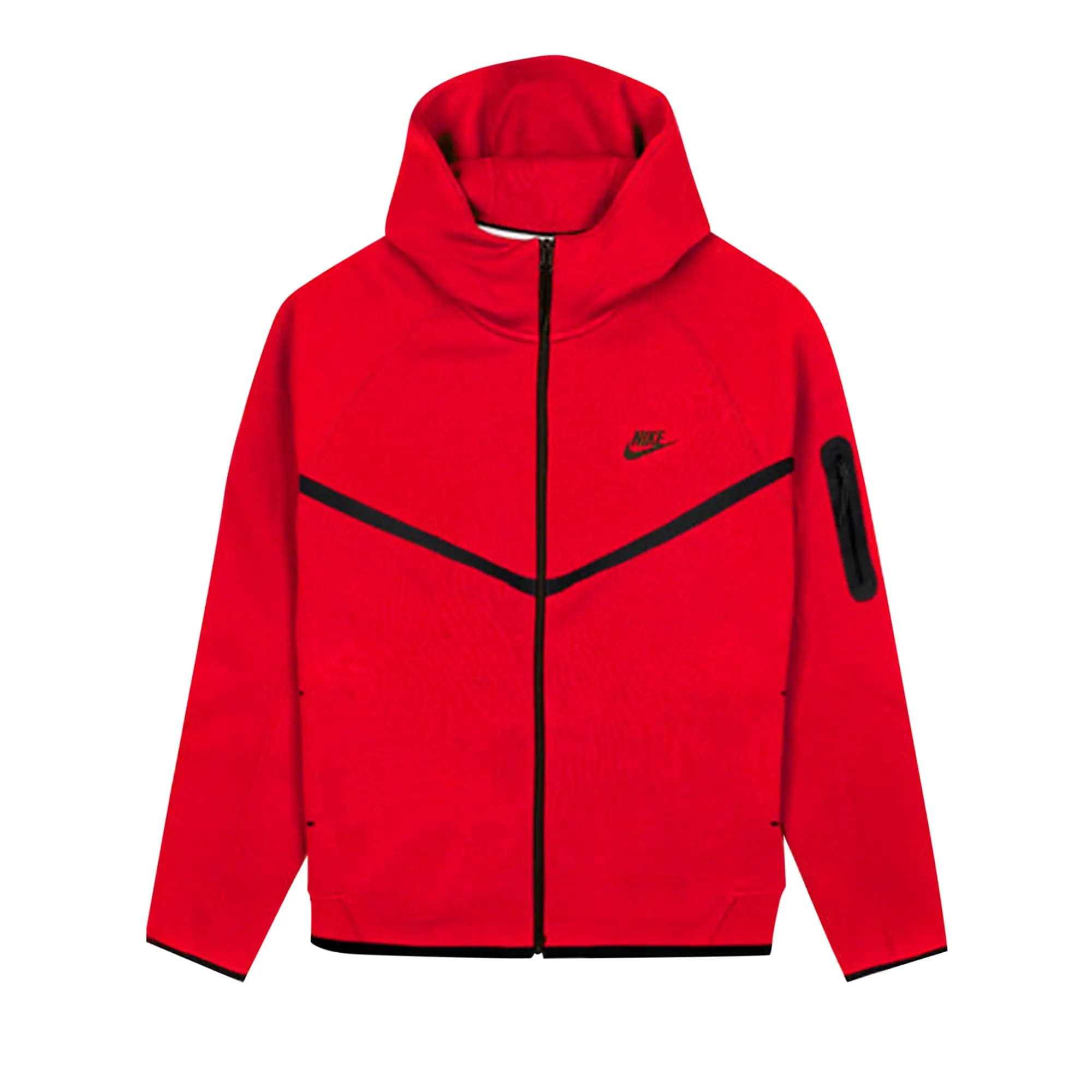 Nike Tech Full Zip Windrunner Hoodie 'Gym Red/Black' by Nike