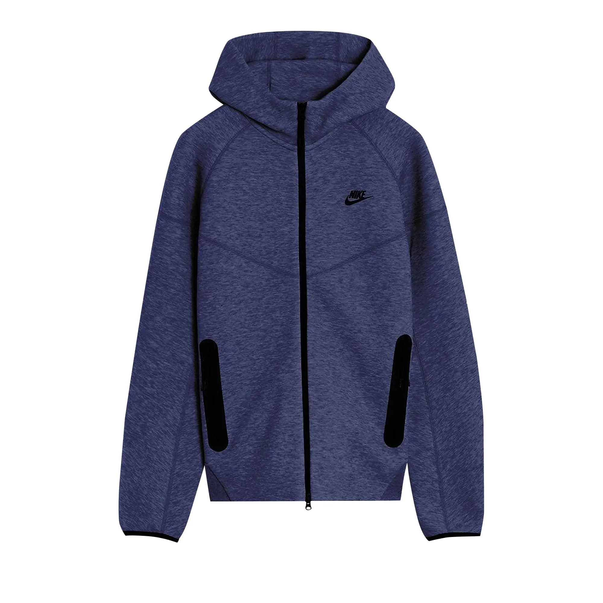 Nike Sportswear Tech Fleece Windrunner Full Zip Hoodie 'Obsidian Heather/Black' by Nike
