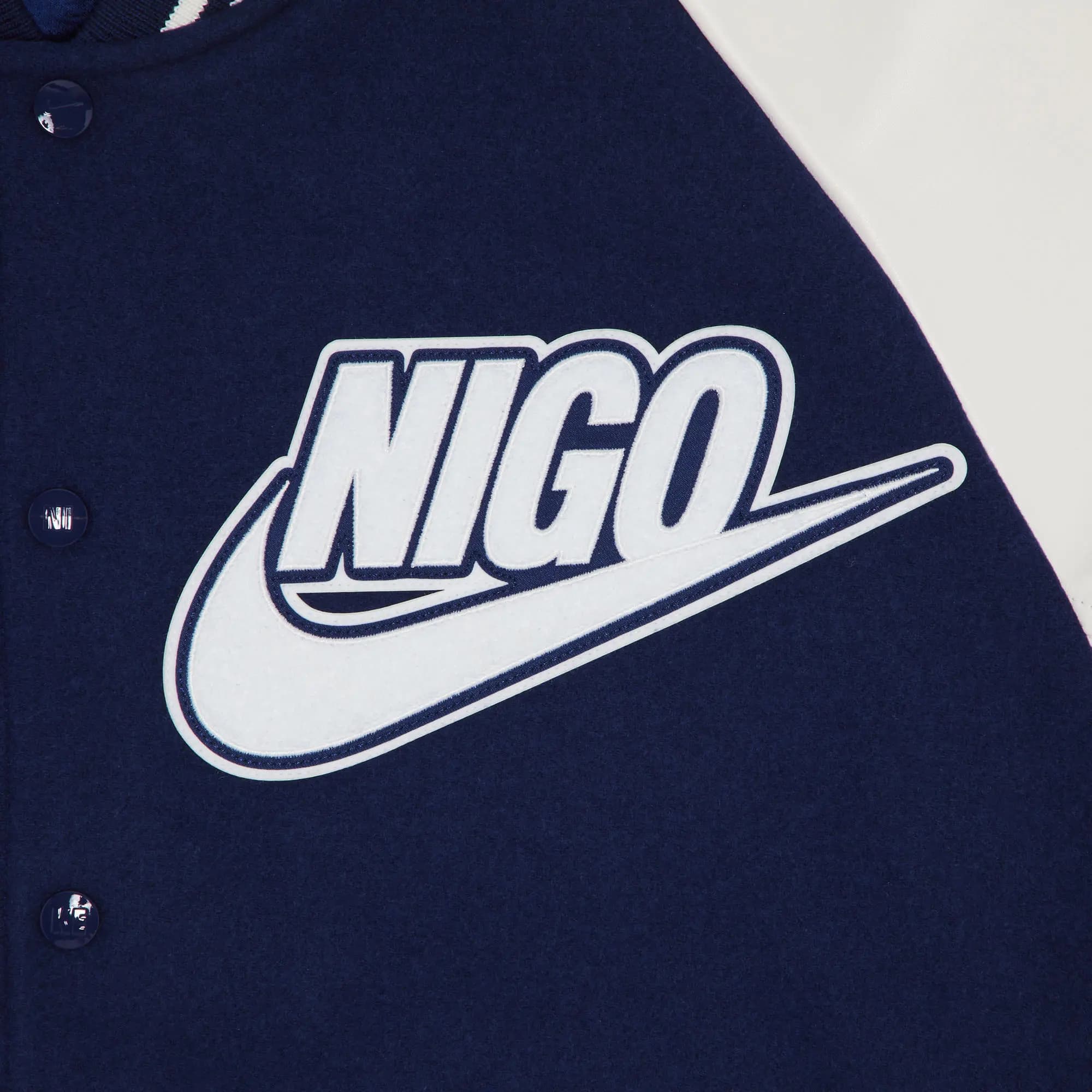Nike x Nigo NRG Varsity Jacket 'Navy' 3