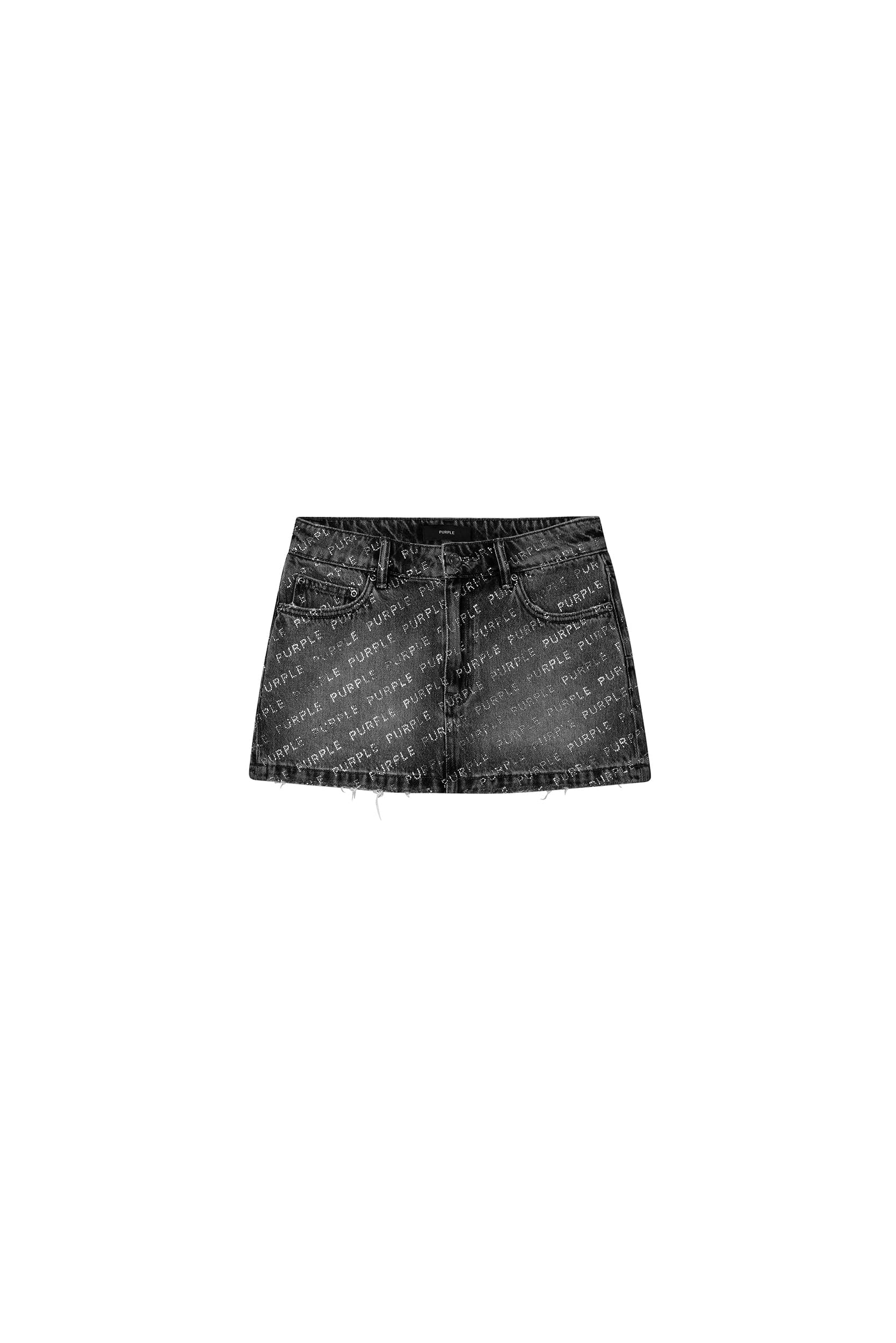 Logo Bling Mini Skirt by Purple Brand