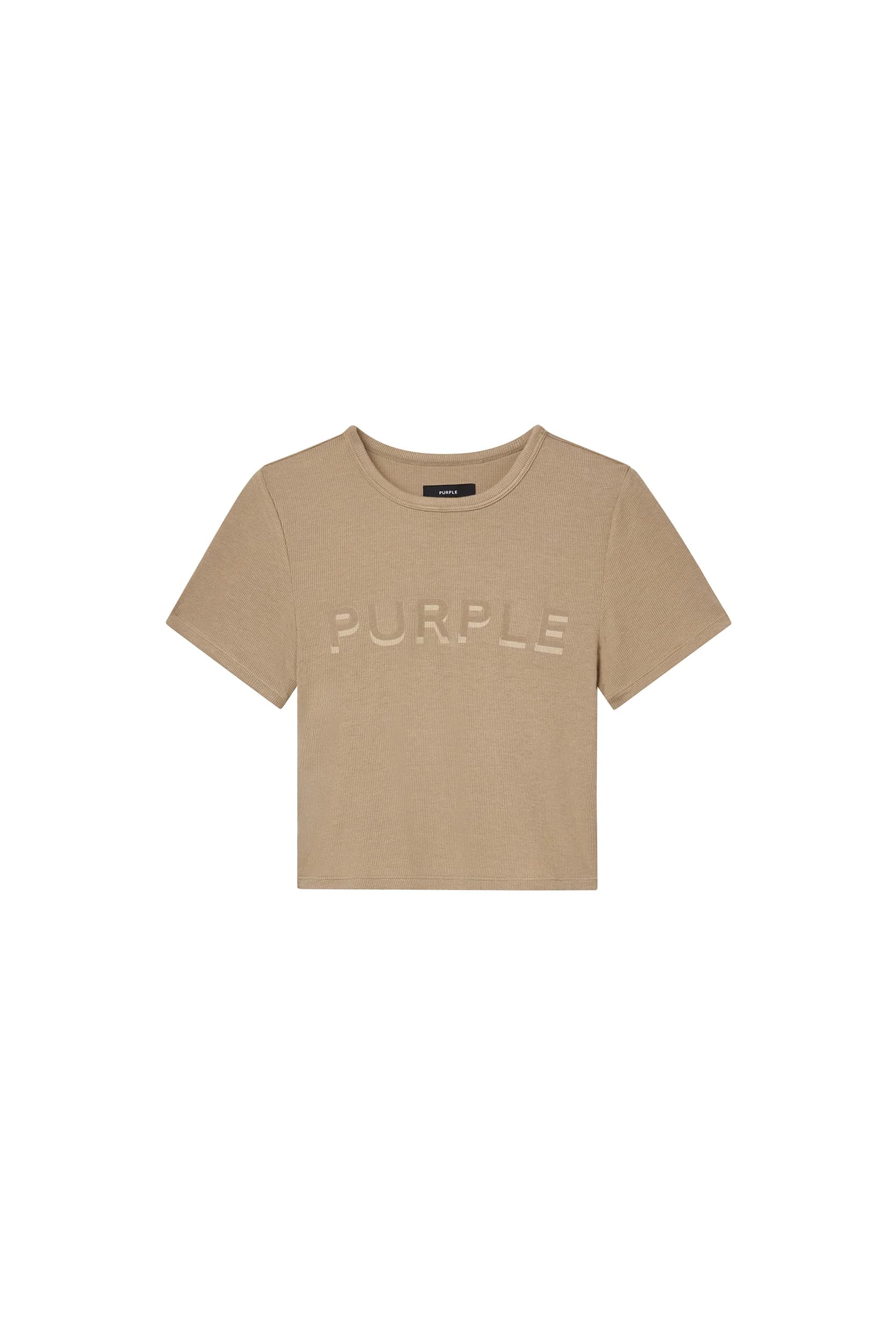 Wordmark Applique Rib Baby Tee by Purple Brand