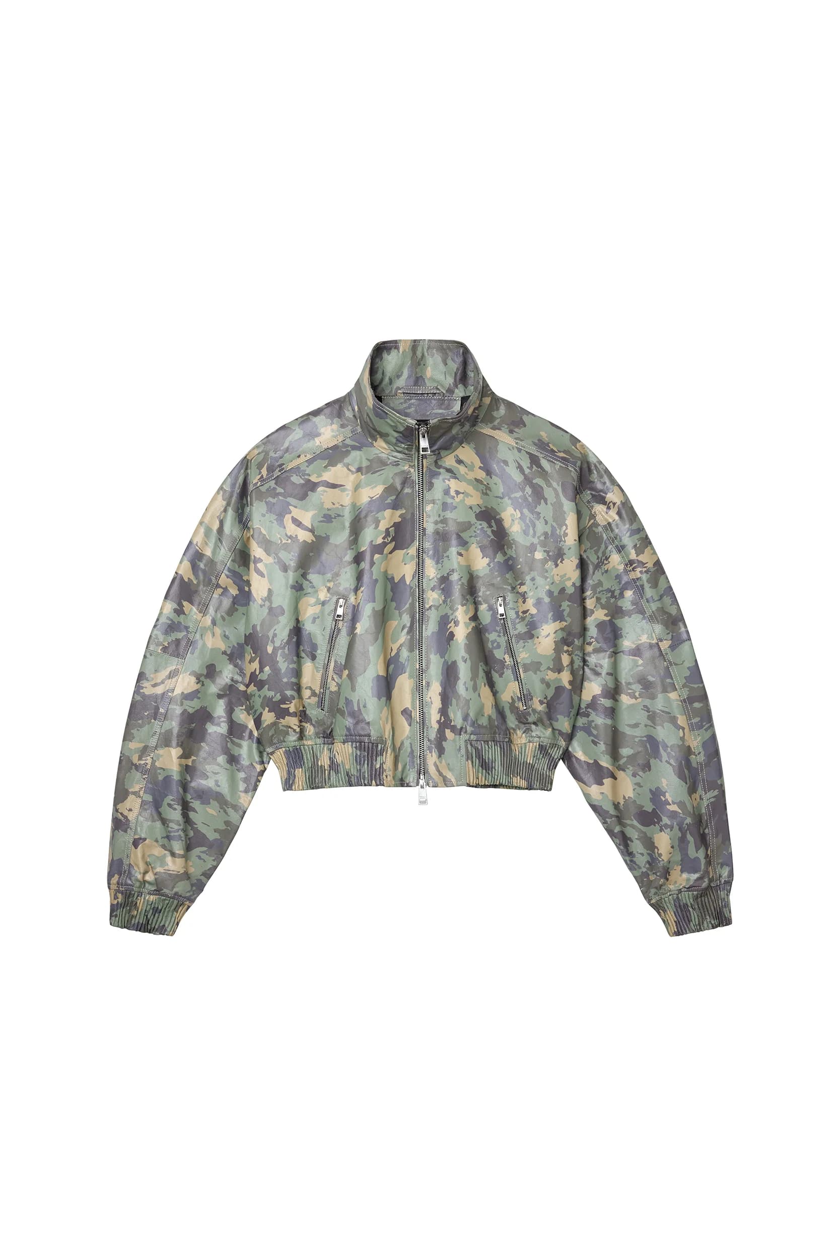 Painted Camo Leather Jacket by Purple Brand