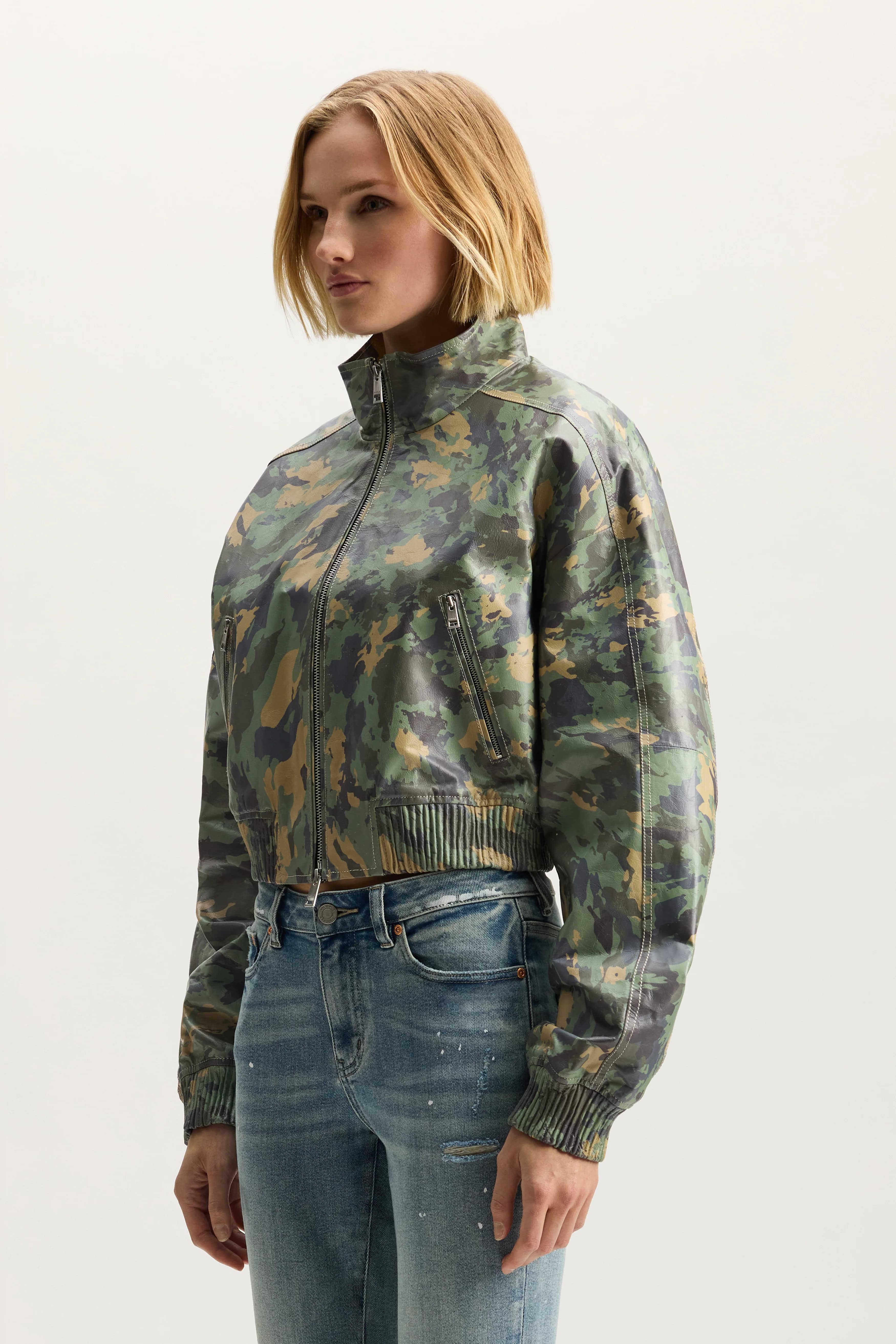 Painted Camo Leather Jacket 3