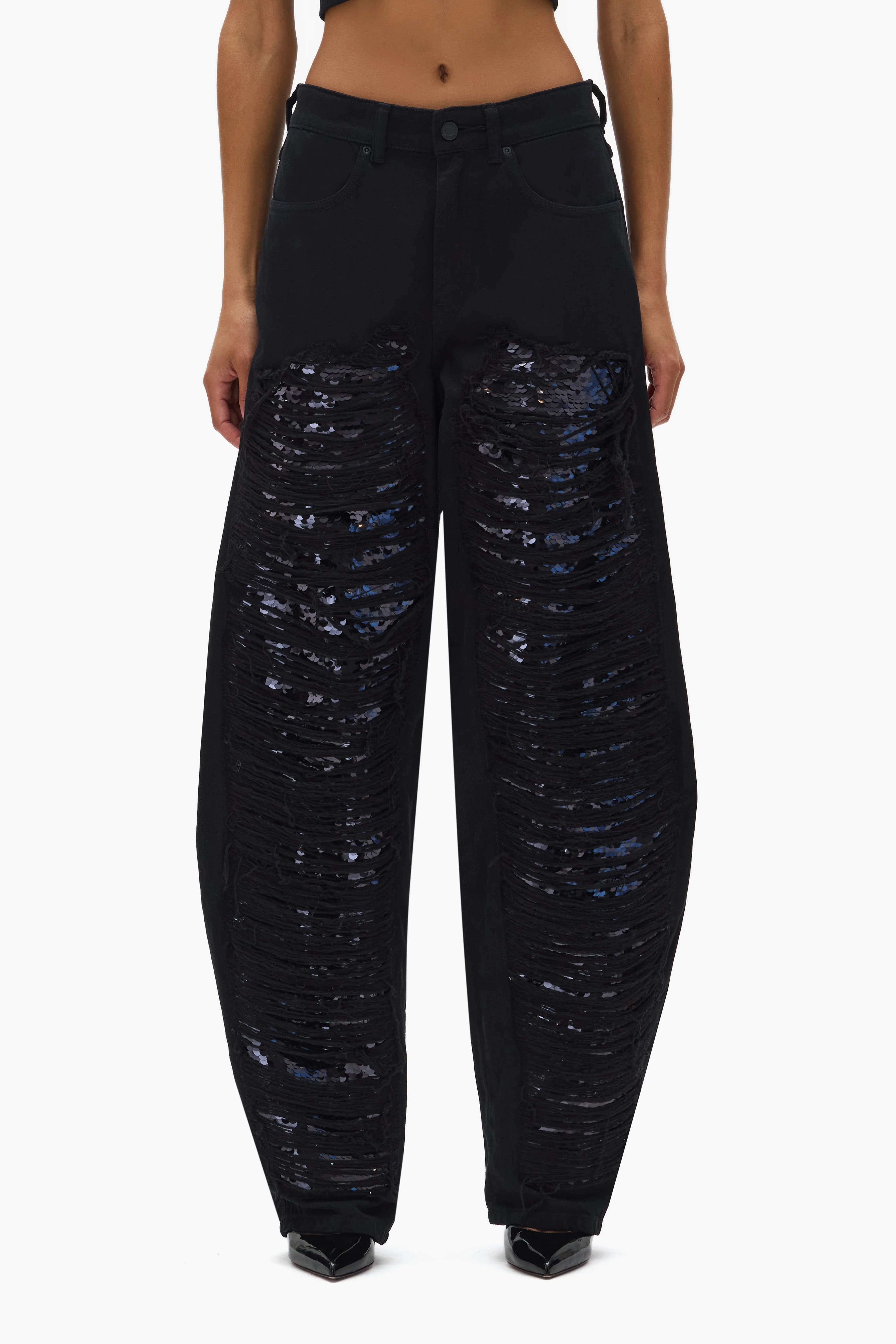 Sequin Barrel Leg by Purple Brand