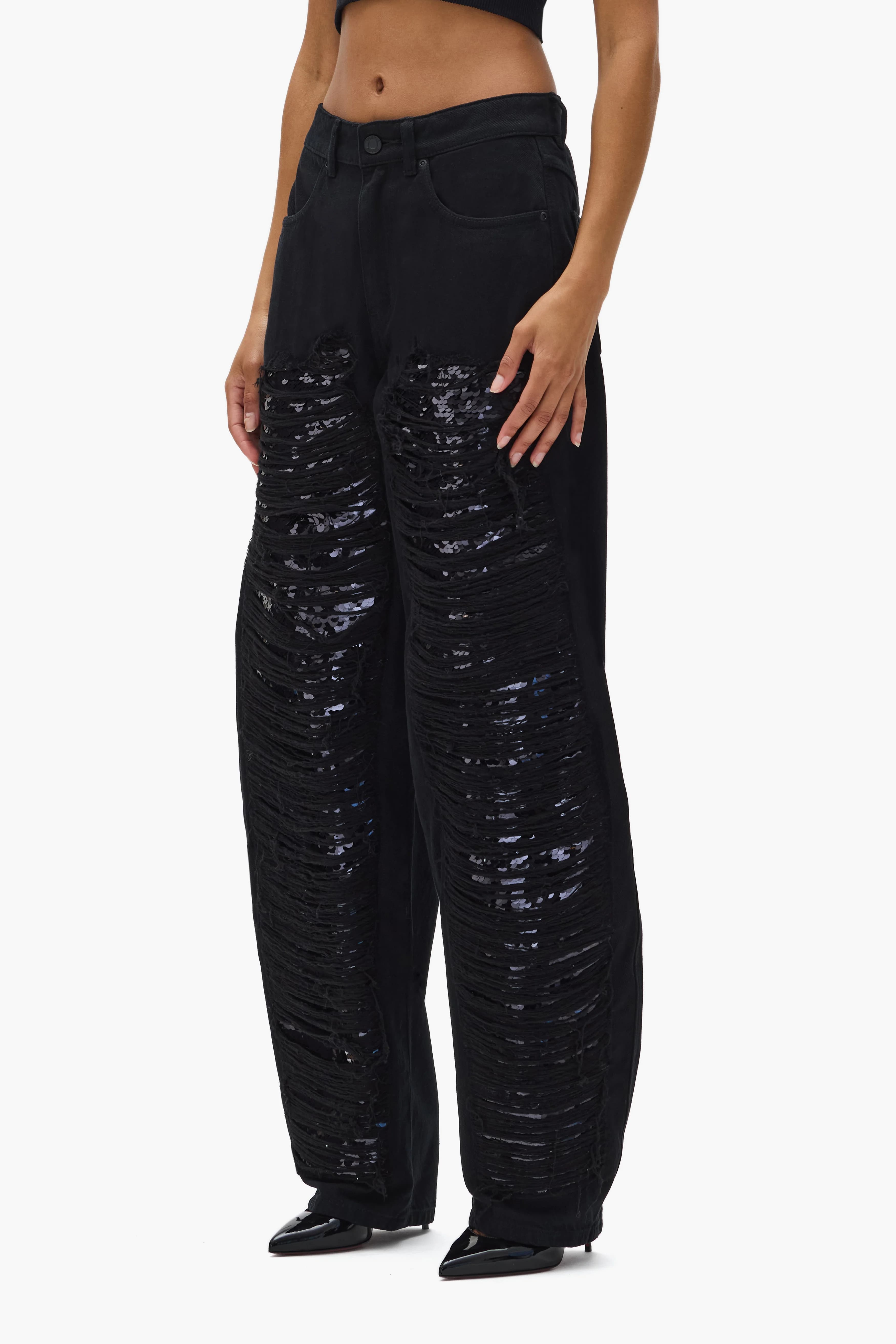Sequin Barrel Leg 2