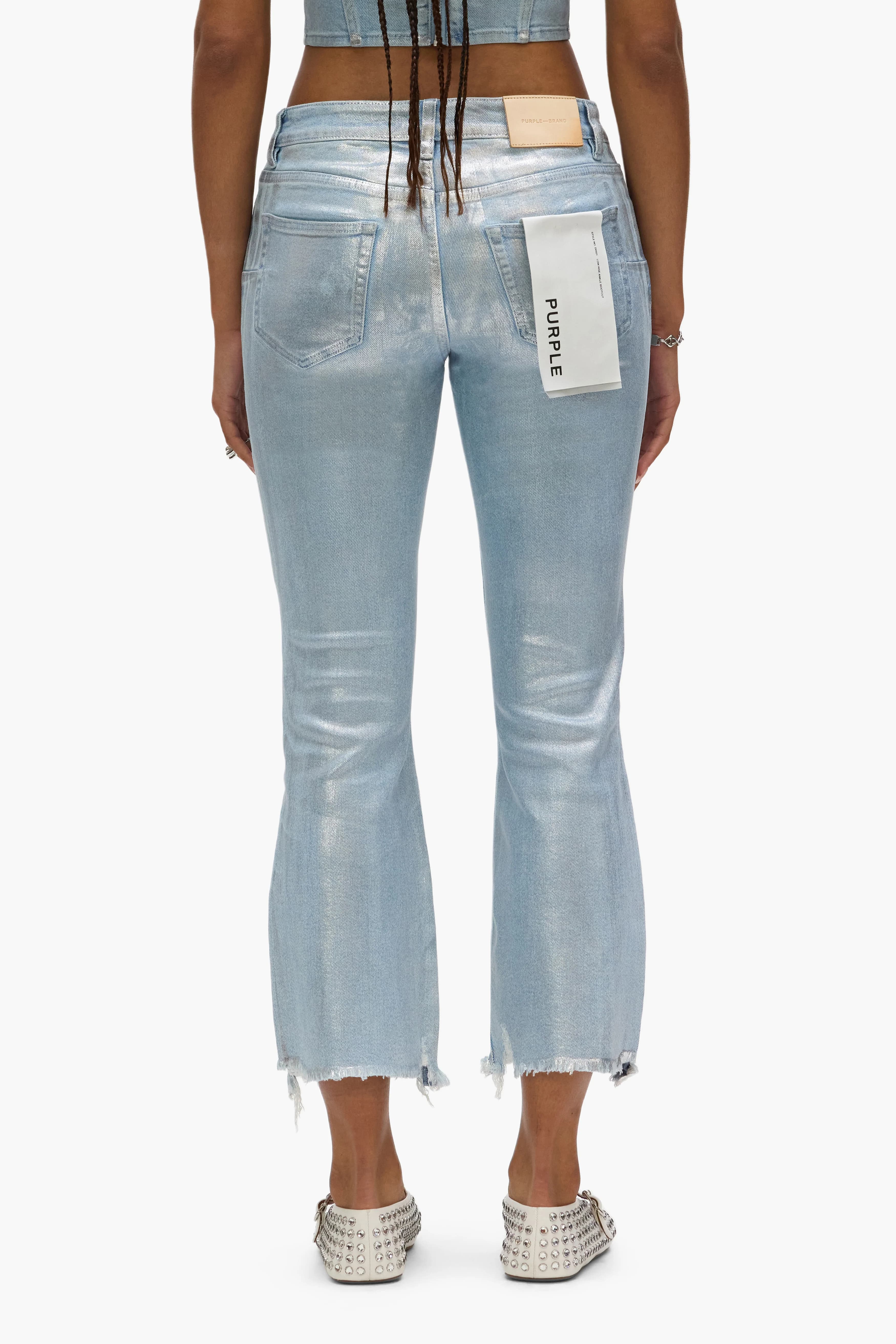Ankle Bootcut Silver Foil 3