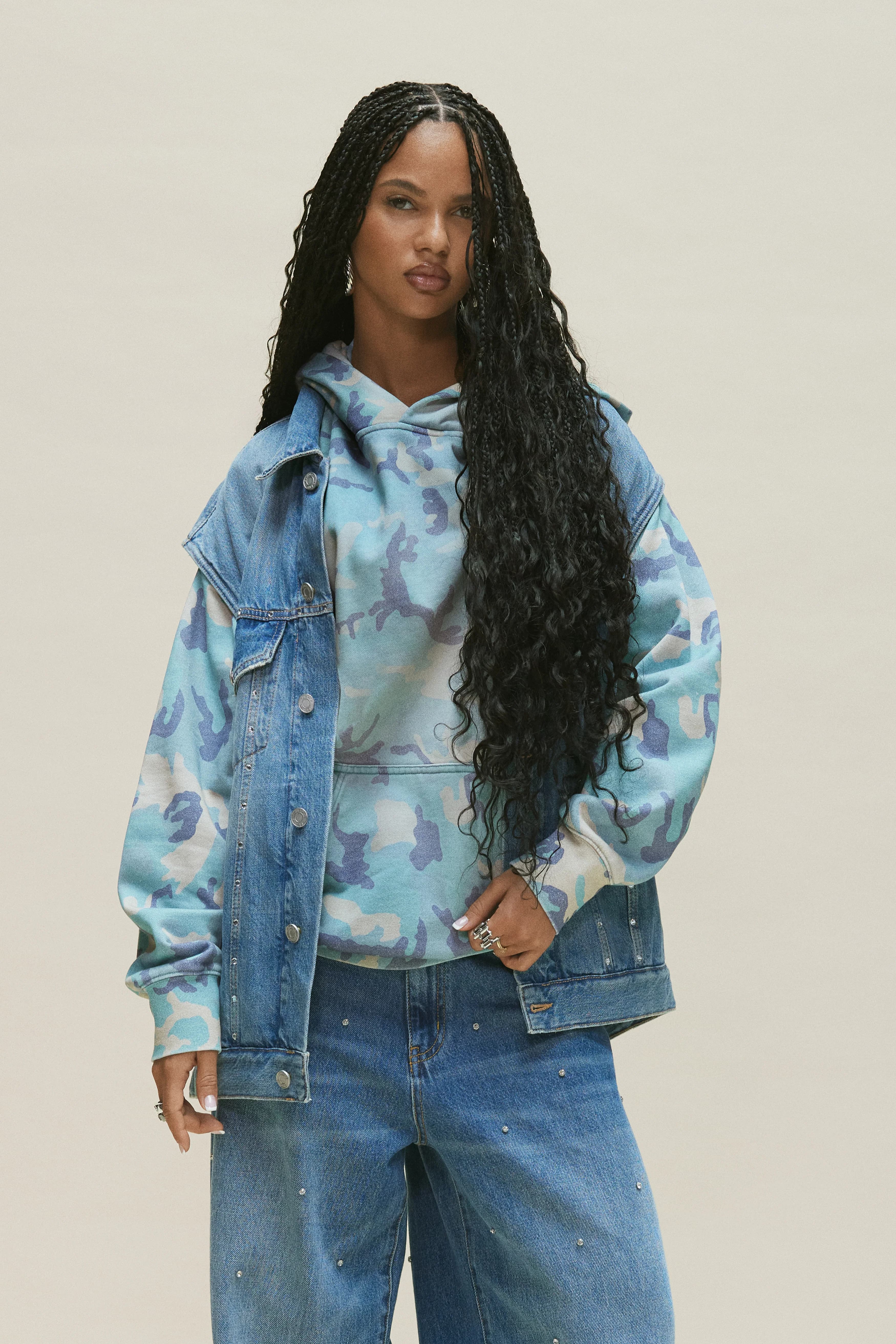 Faded Camo Pull Over Hoodie 4