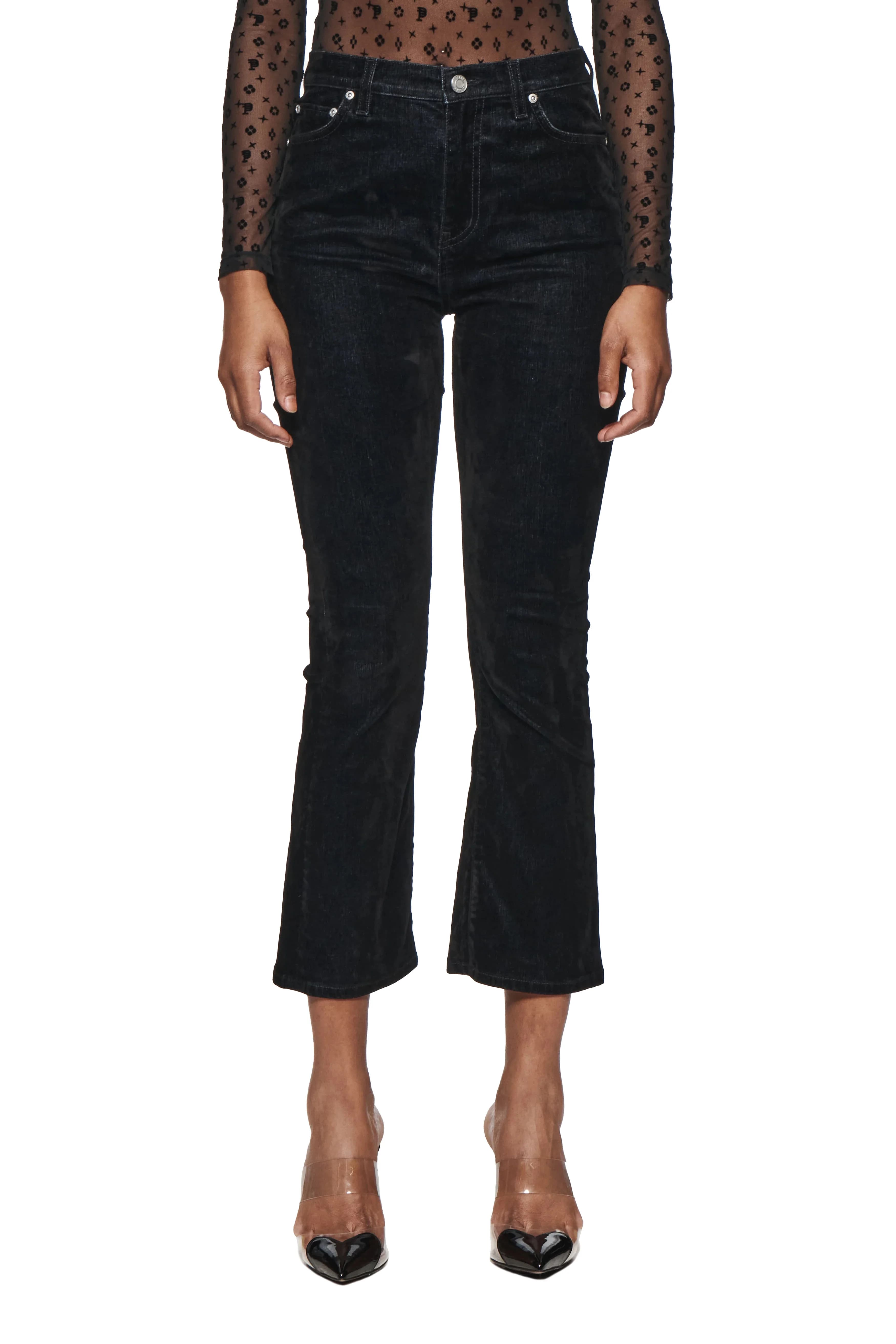 Flare Crop Flock by Purple Brand