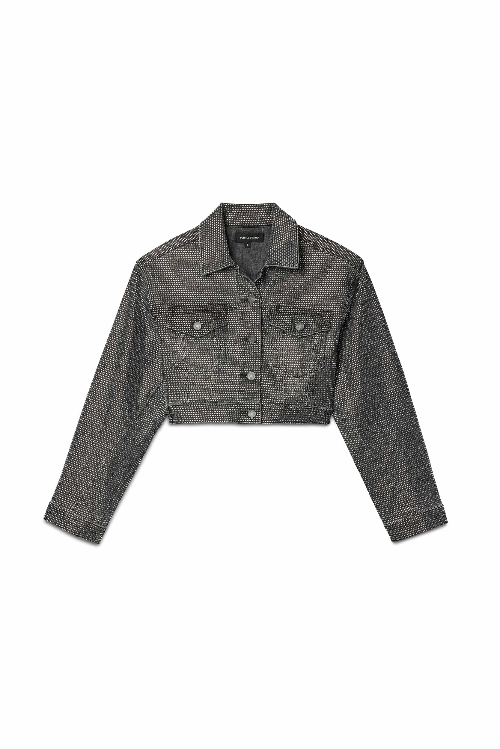 Twisted Hotfix Crop Jacket by Purple Brand