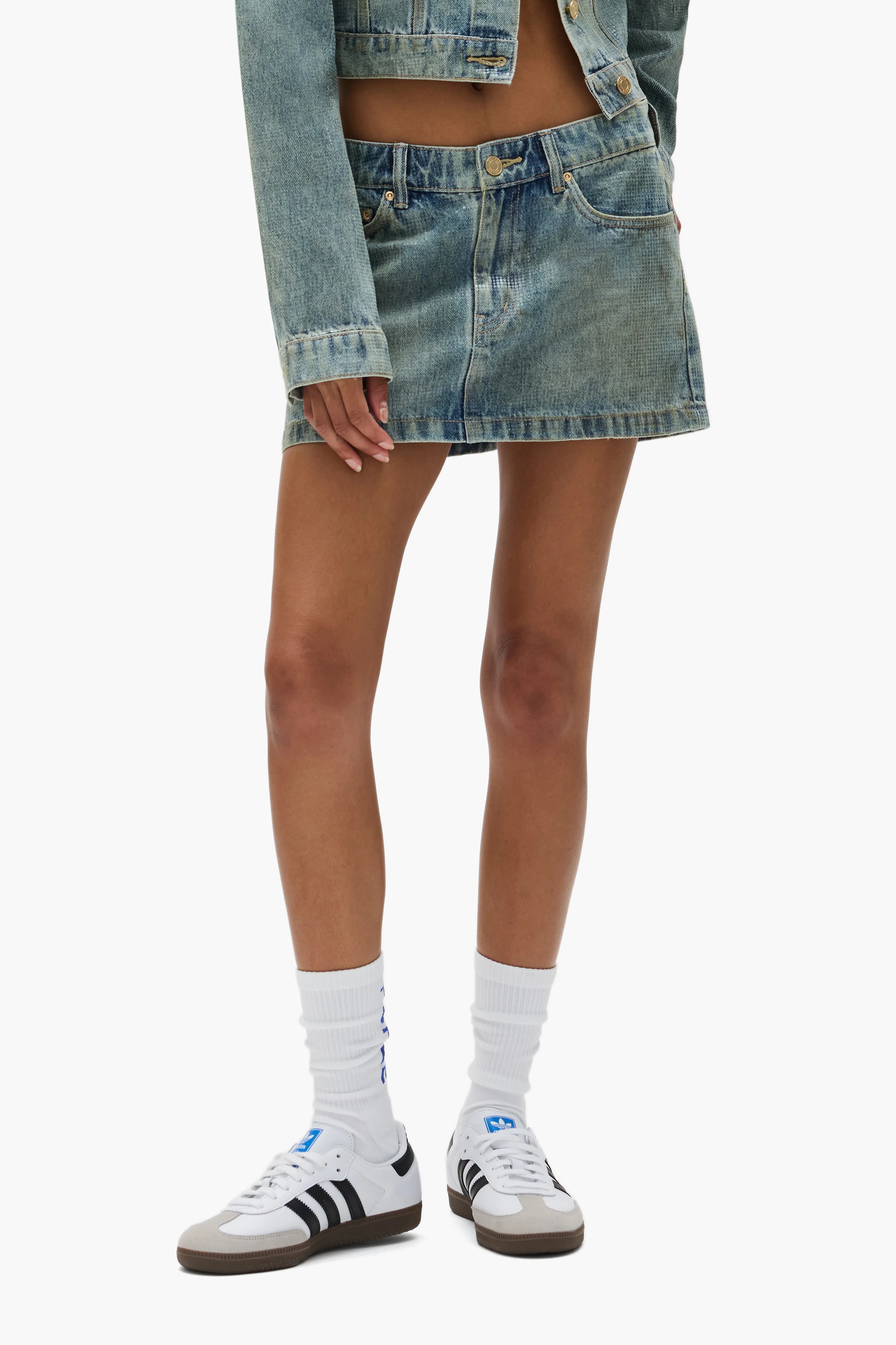 Tiled Overlay Mini Skirt 4