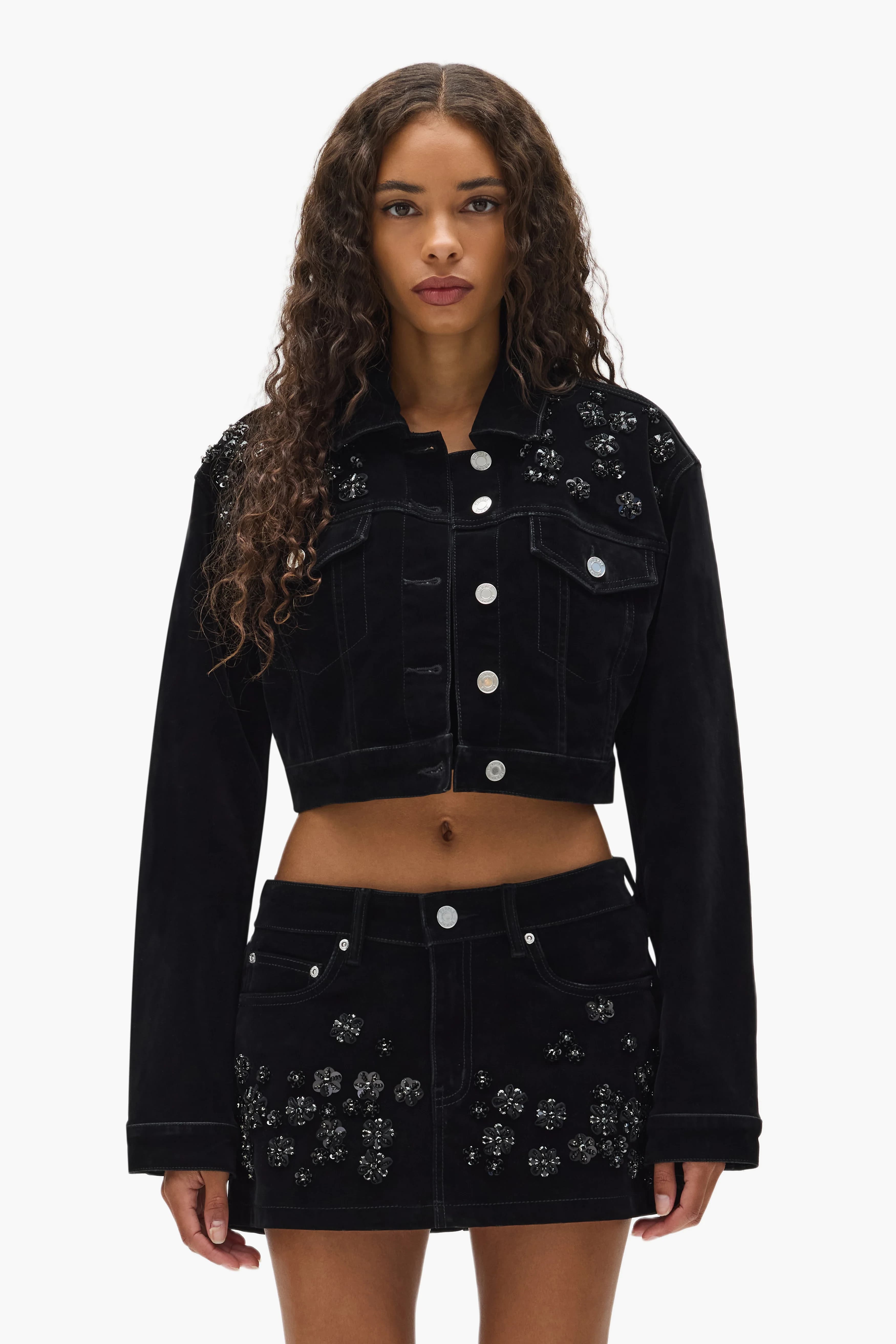 Embellished Cropped Jacket by Purple Brand