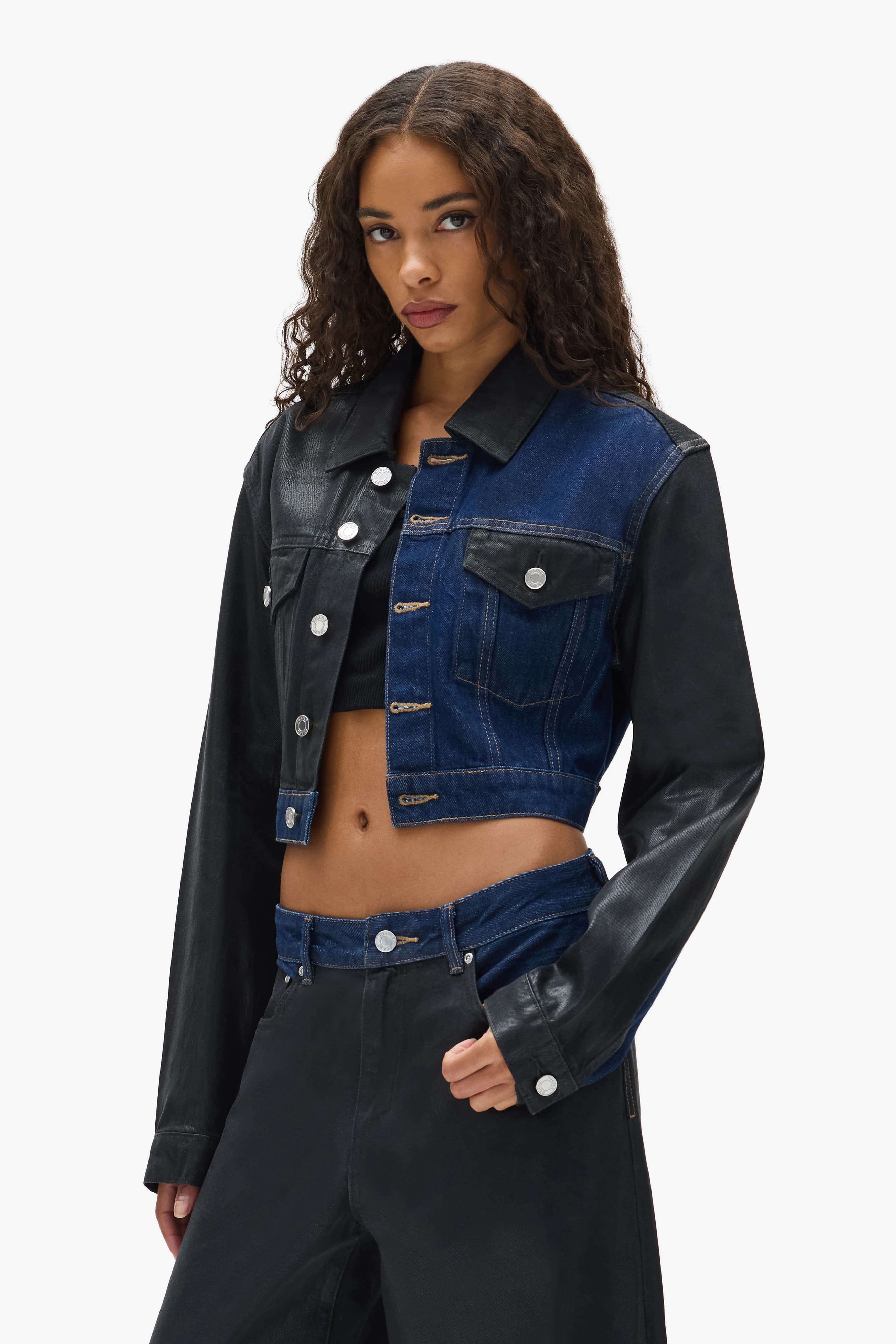 Dual Tone Cropped Jacket 4