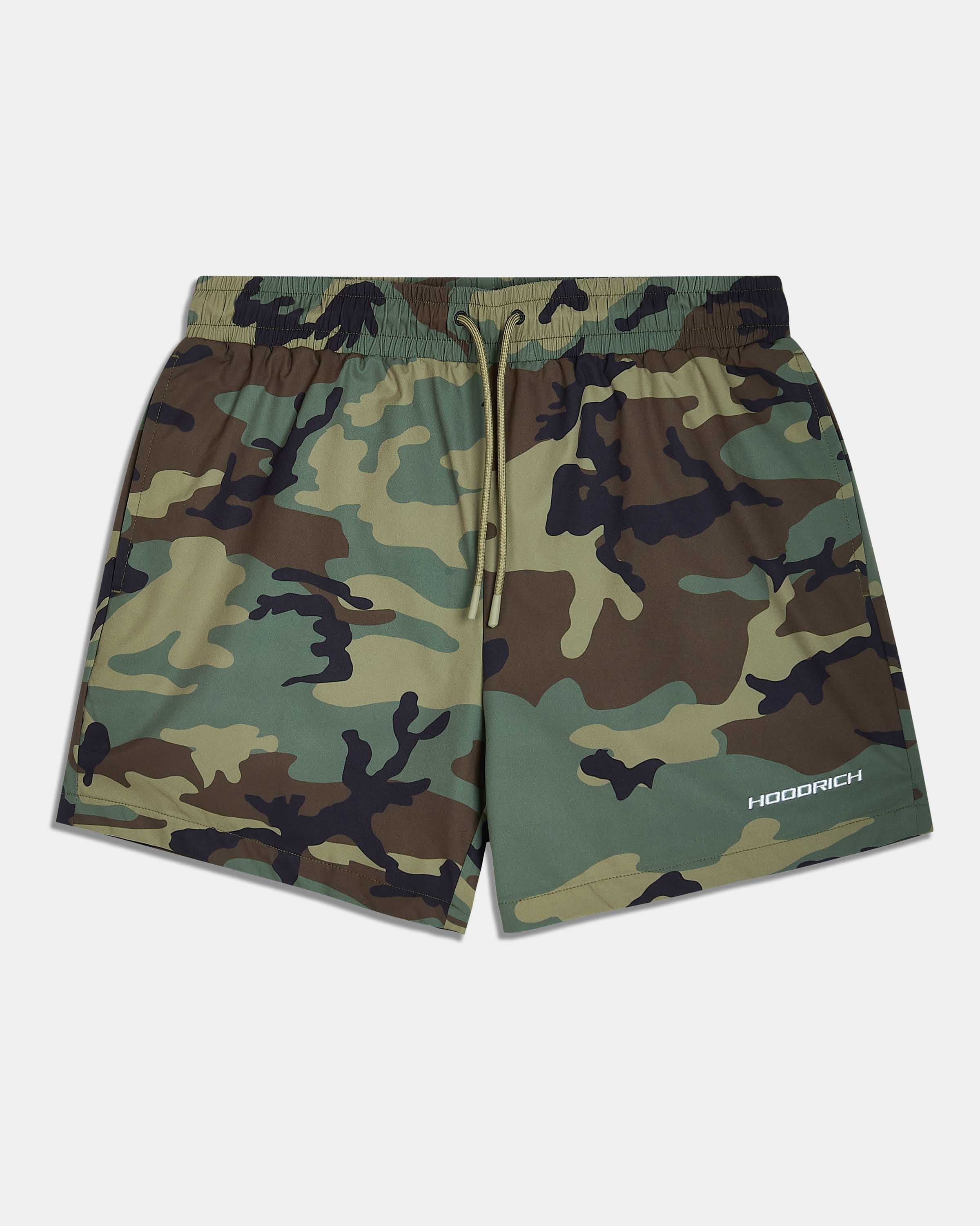 Core Branded Swim Shorts - Camo by Hoodrich