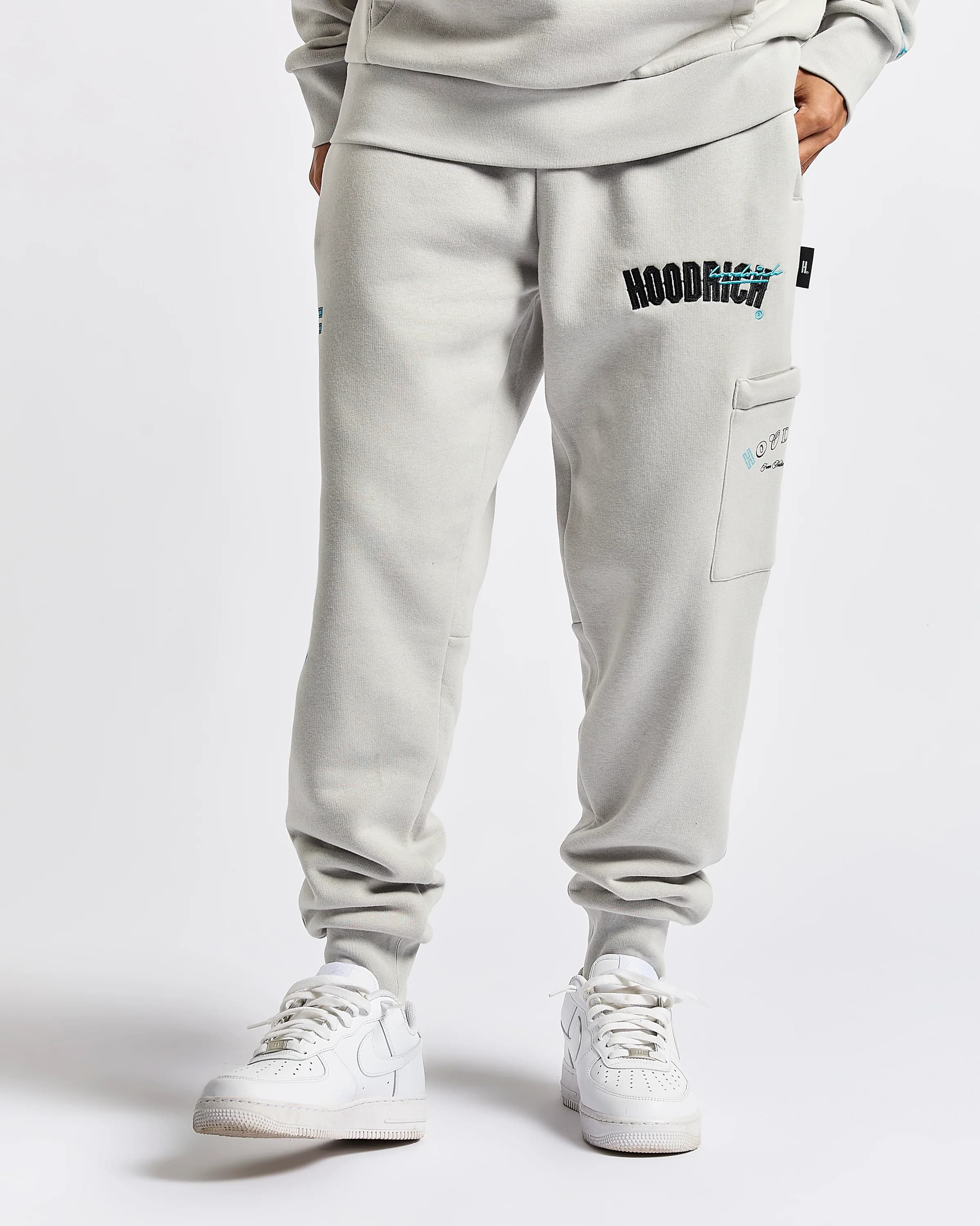 Heat Jogger - Light Grey/Black/Blue by Hoodrich
