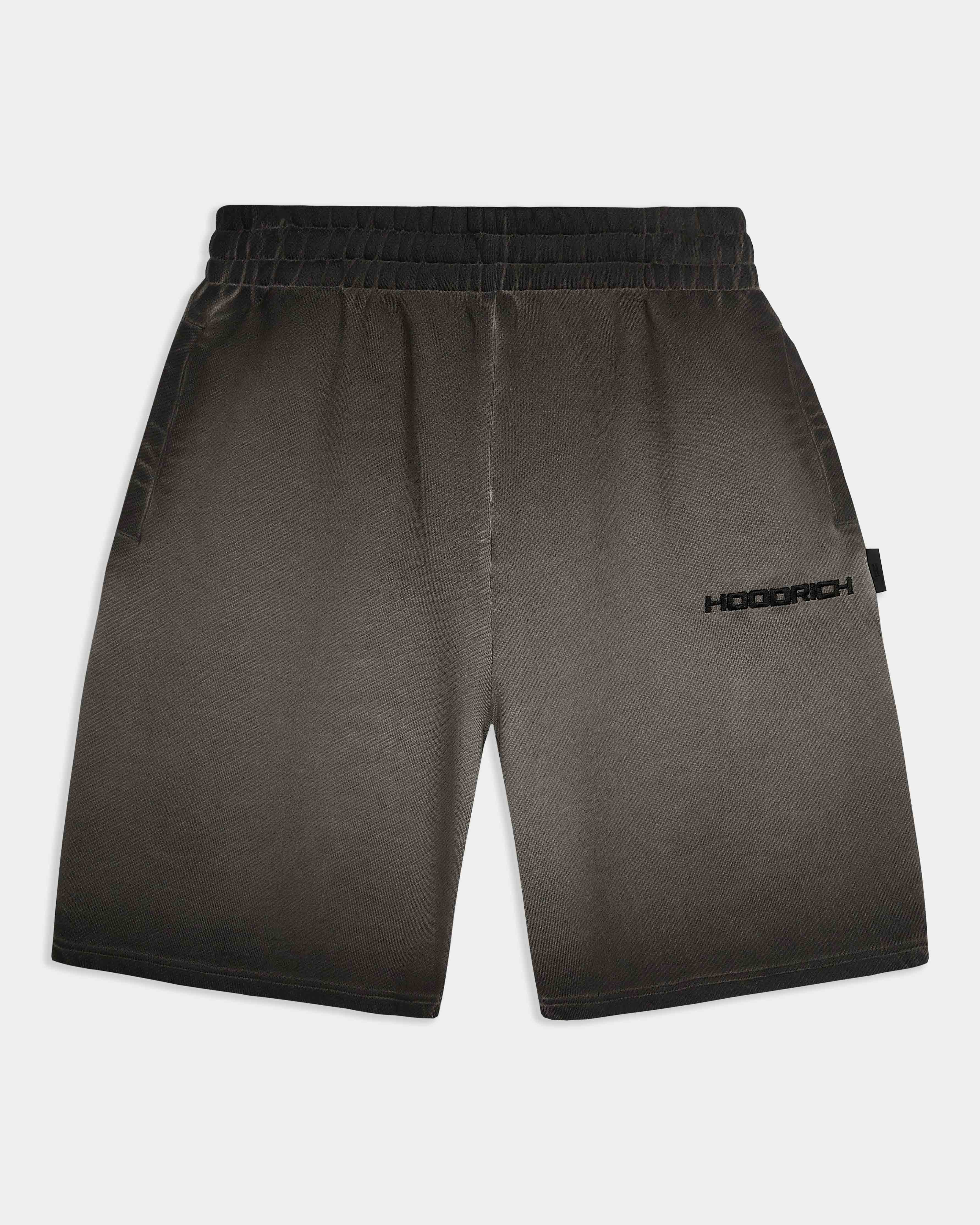 Ghost Jog Shorts - Black Oil Wash by Hoodrich