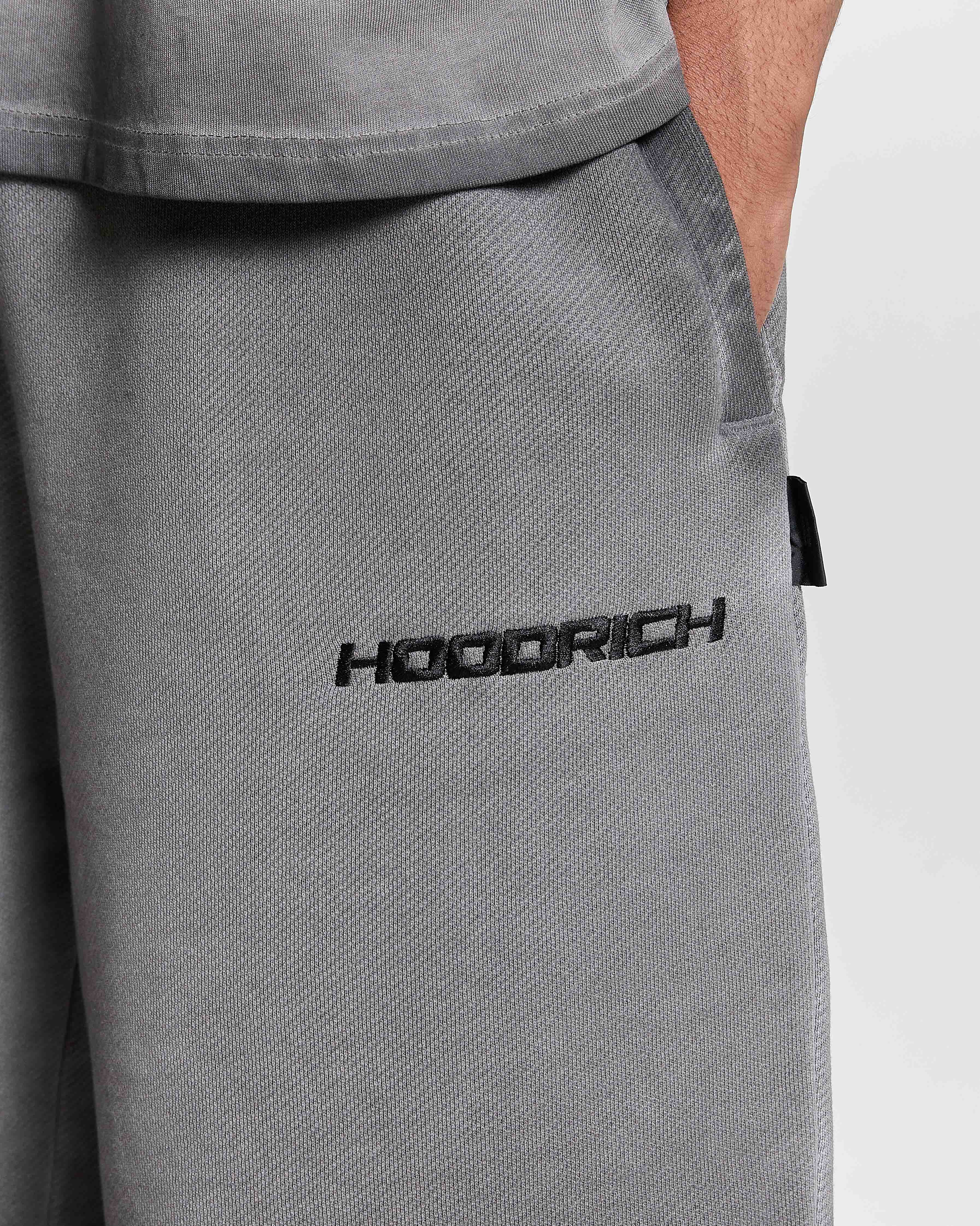 Ghost Jog Shorts - Black Oil Wash by Hoodrich