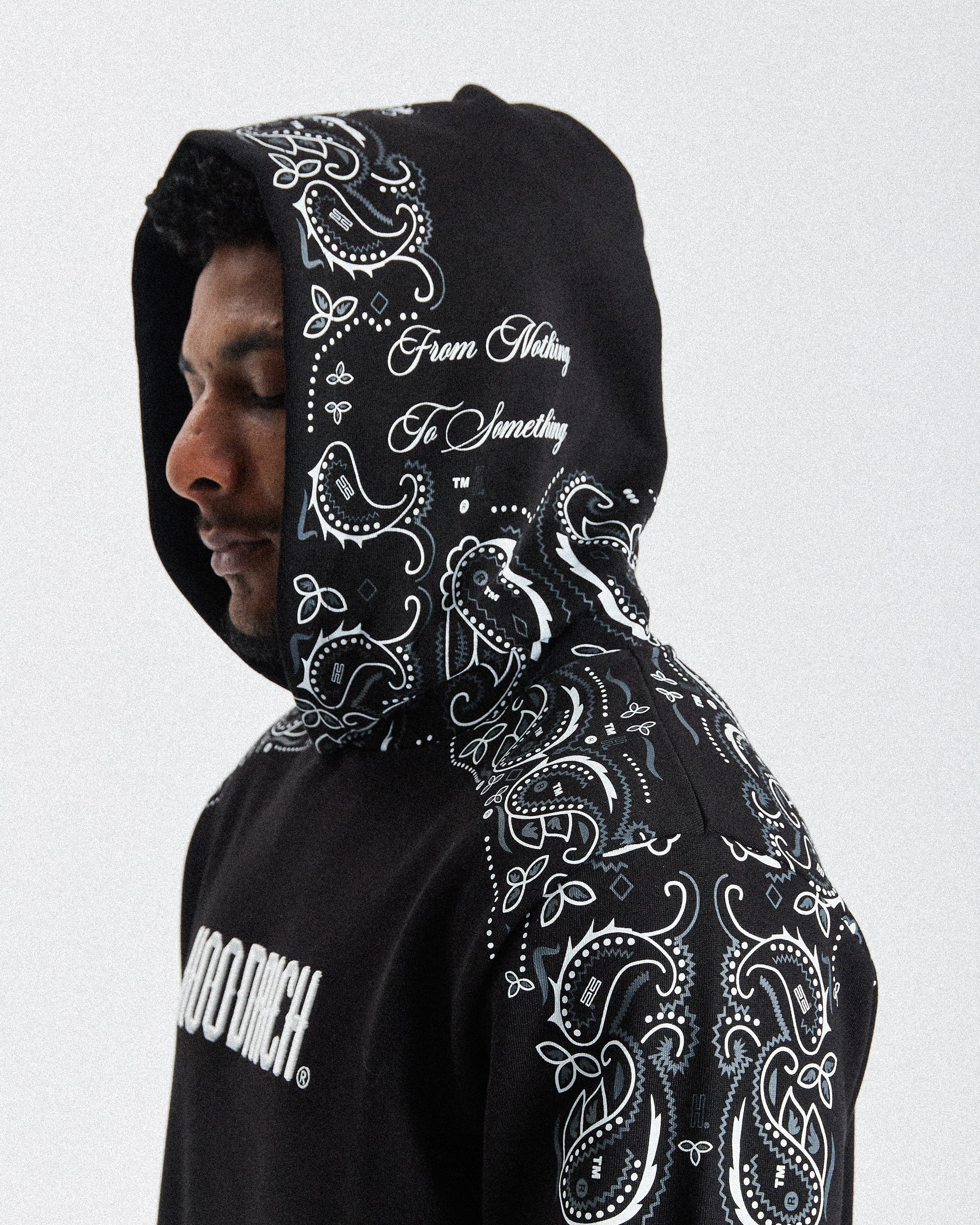 Motif Hoodie - Black/White/Grey 2