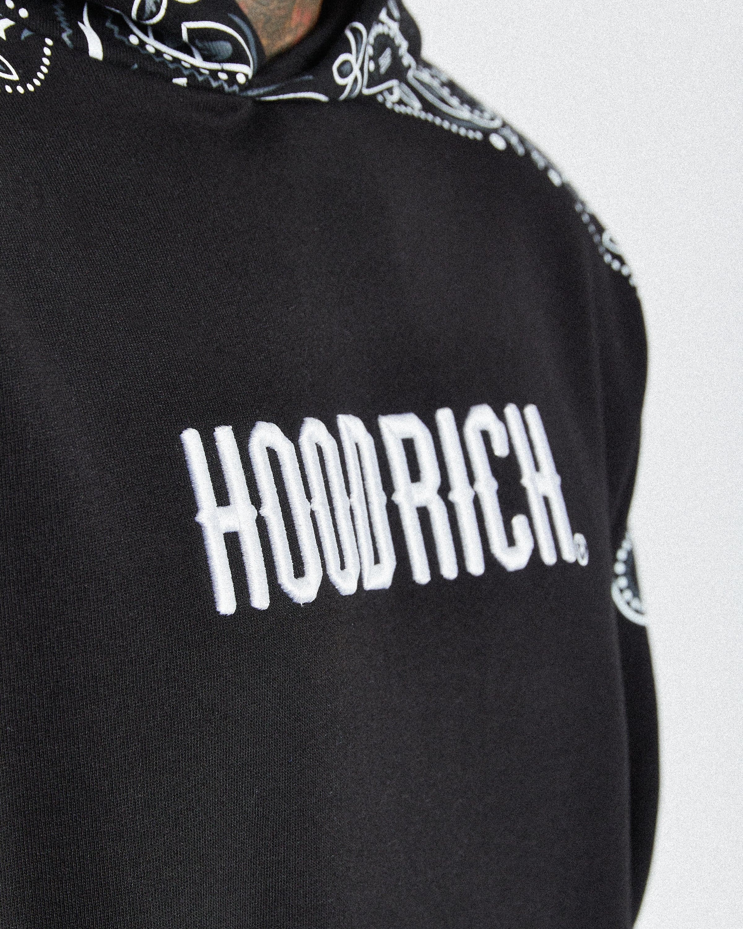 Motif Hoodie - Black/White/Grey 6