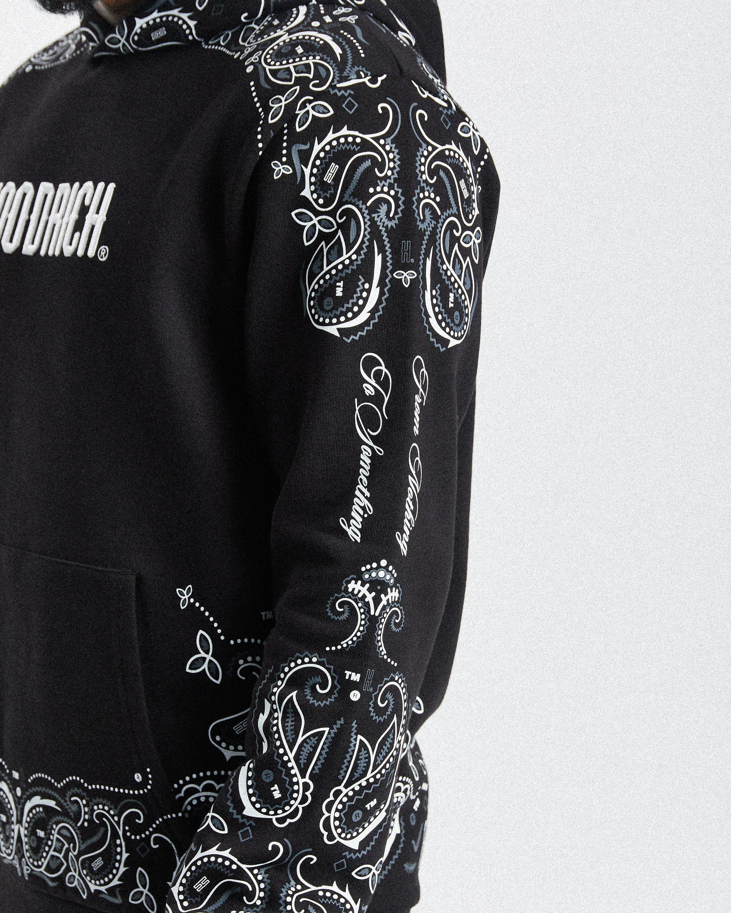 Motif Hoodie - Black/White/Grey 8
