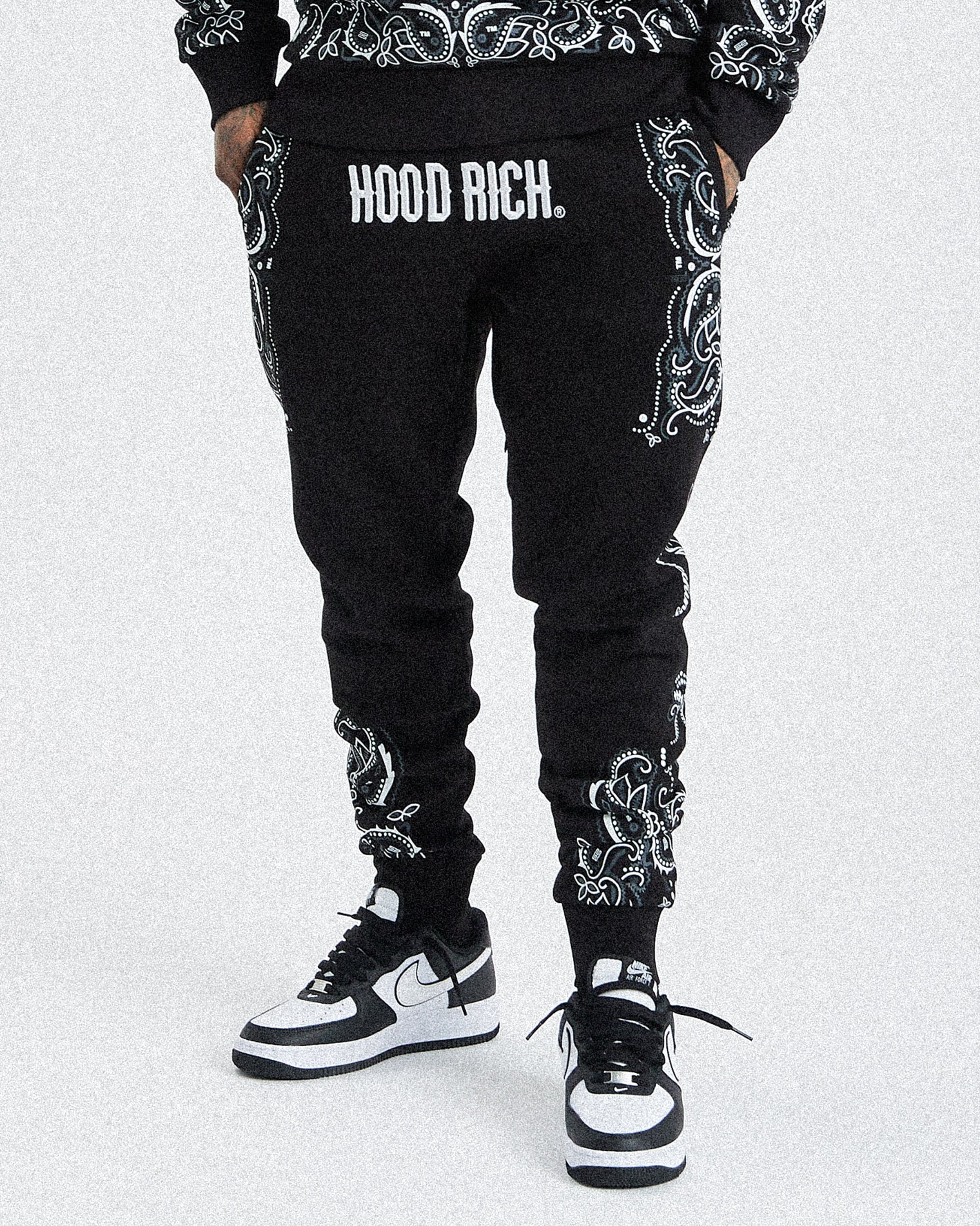 Motif Joggers - Black/White/Grey 3