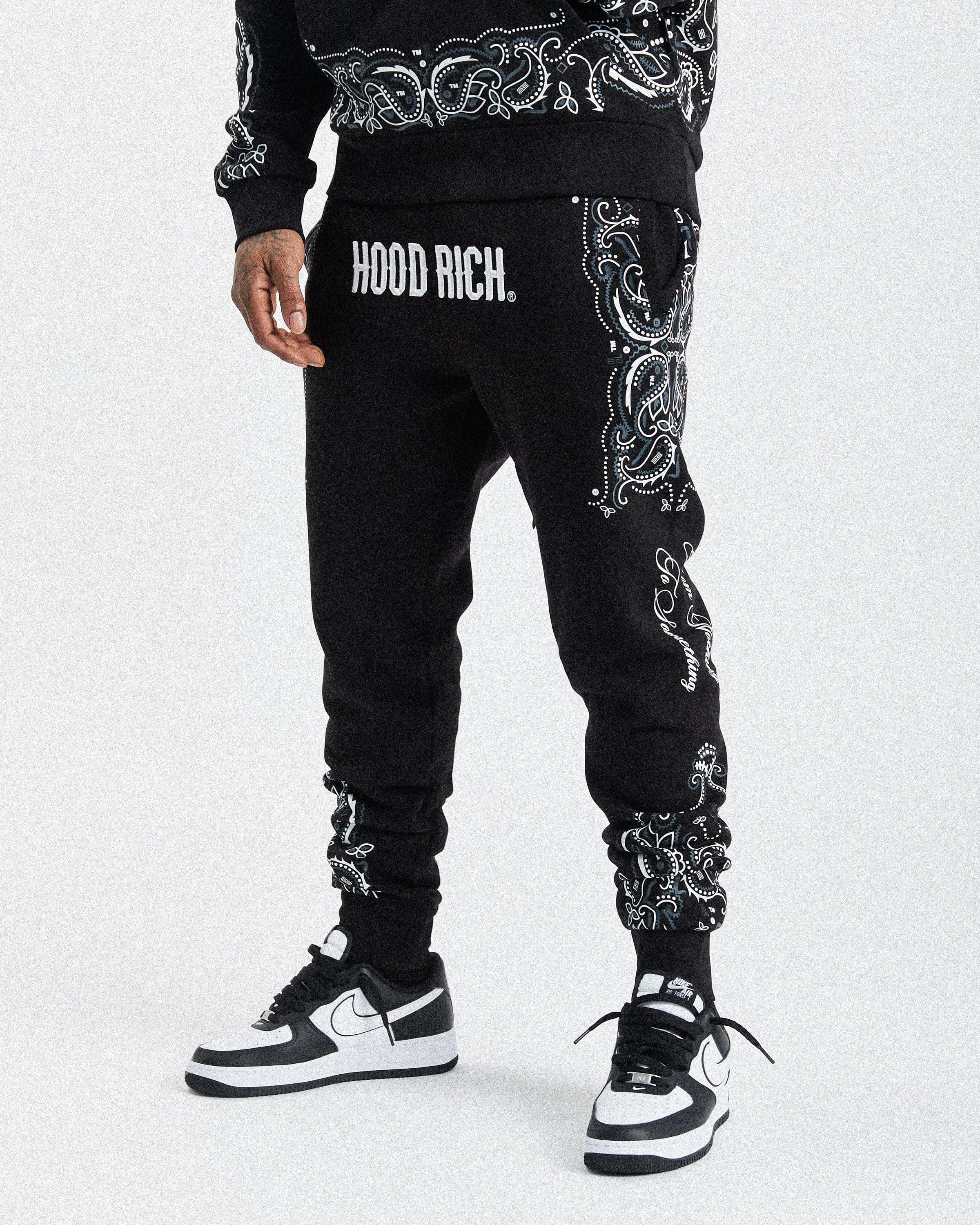 Motif Joggers - Black/White/Grey 2