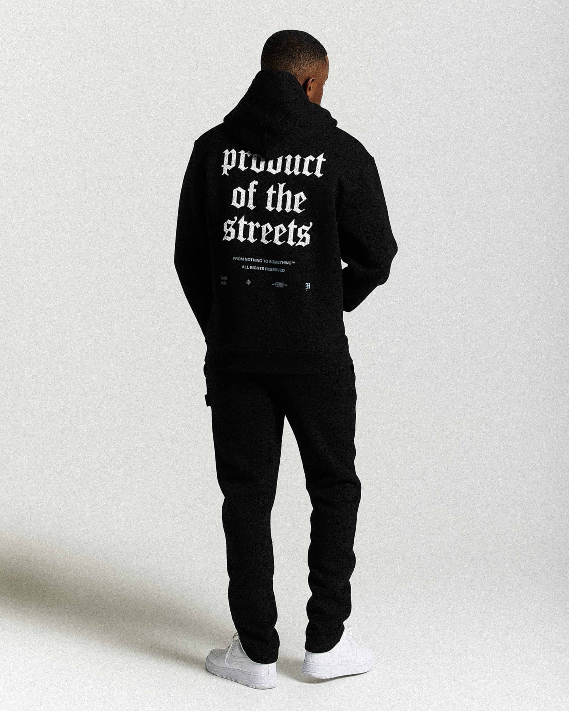 Shadow Hoodie - Black/White/Blue 3