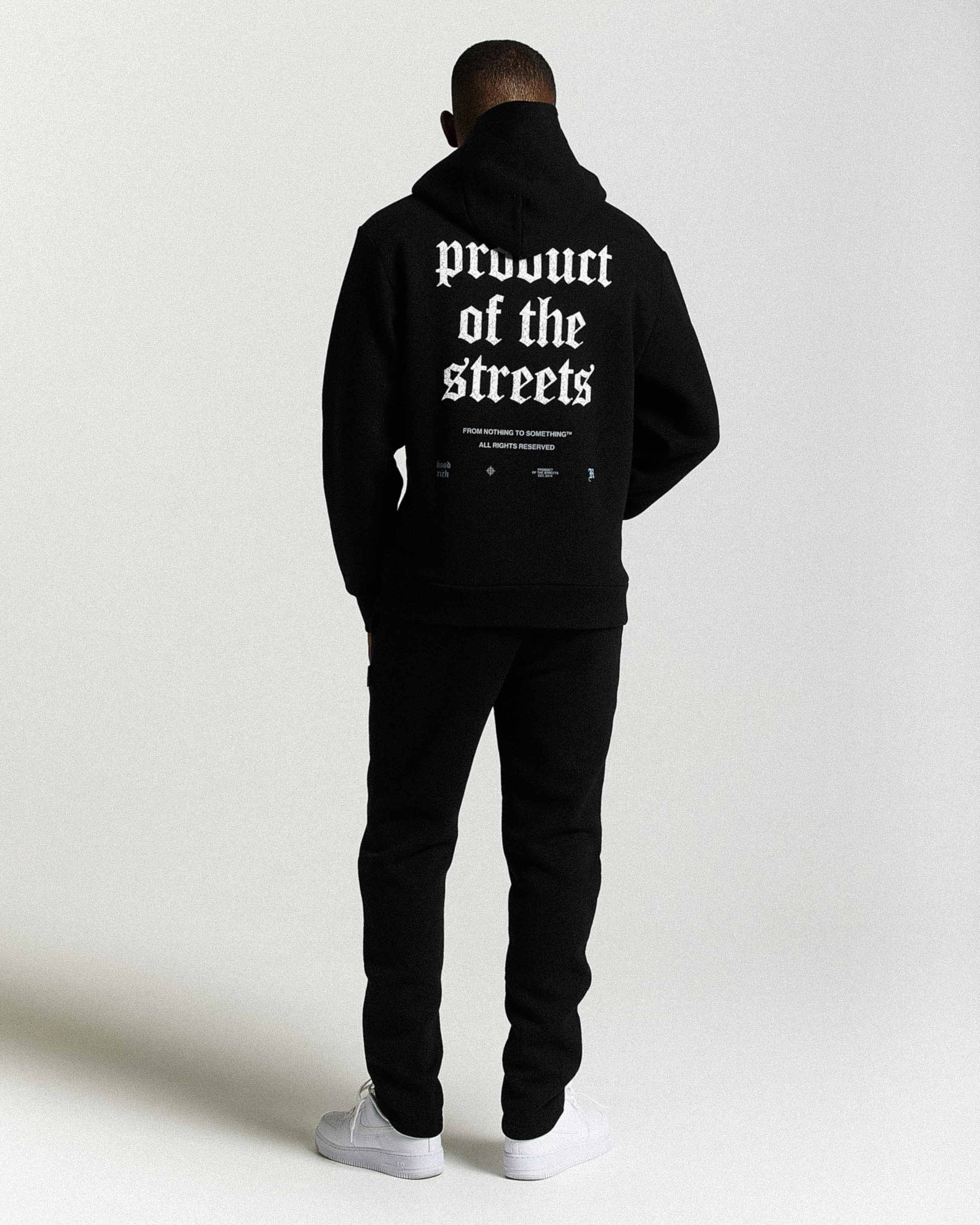 Shadow Hoodie - Black/White/Blue 5