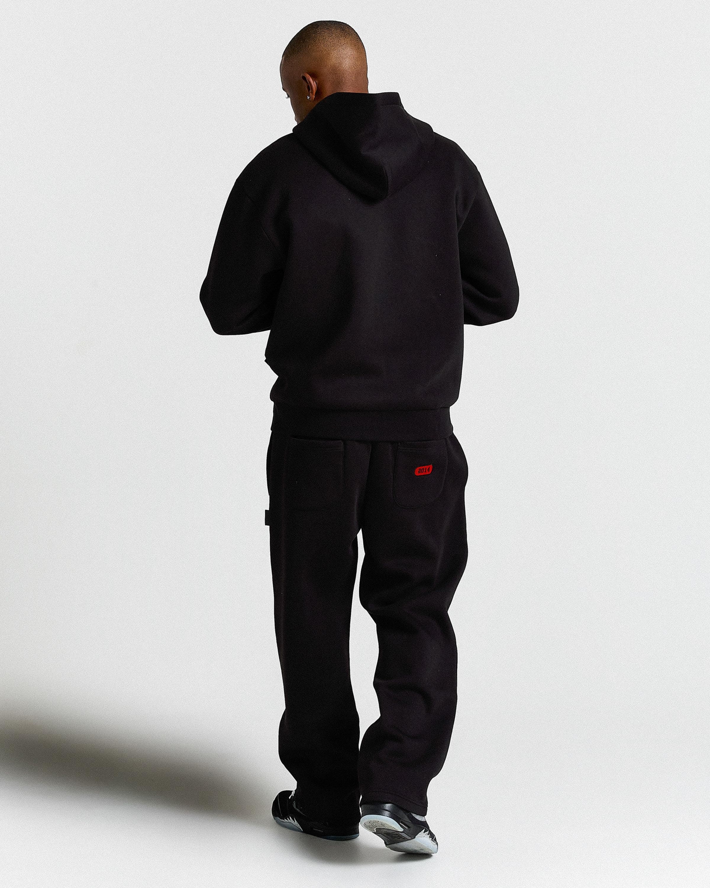 Stade Oversized Zip Hoodie - Black/White 6