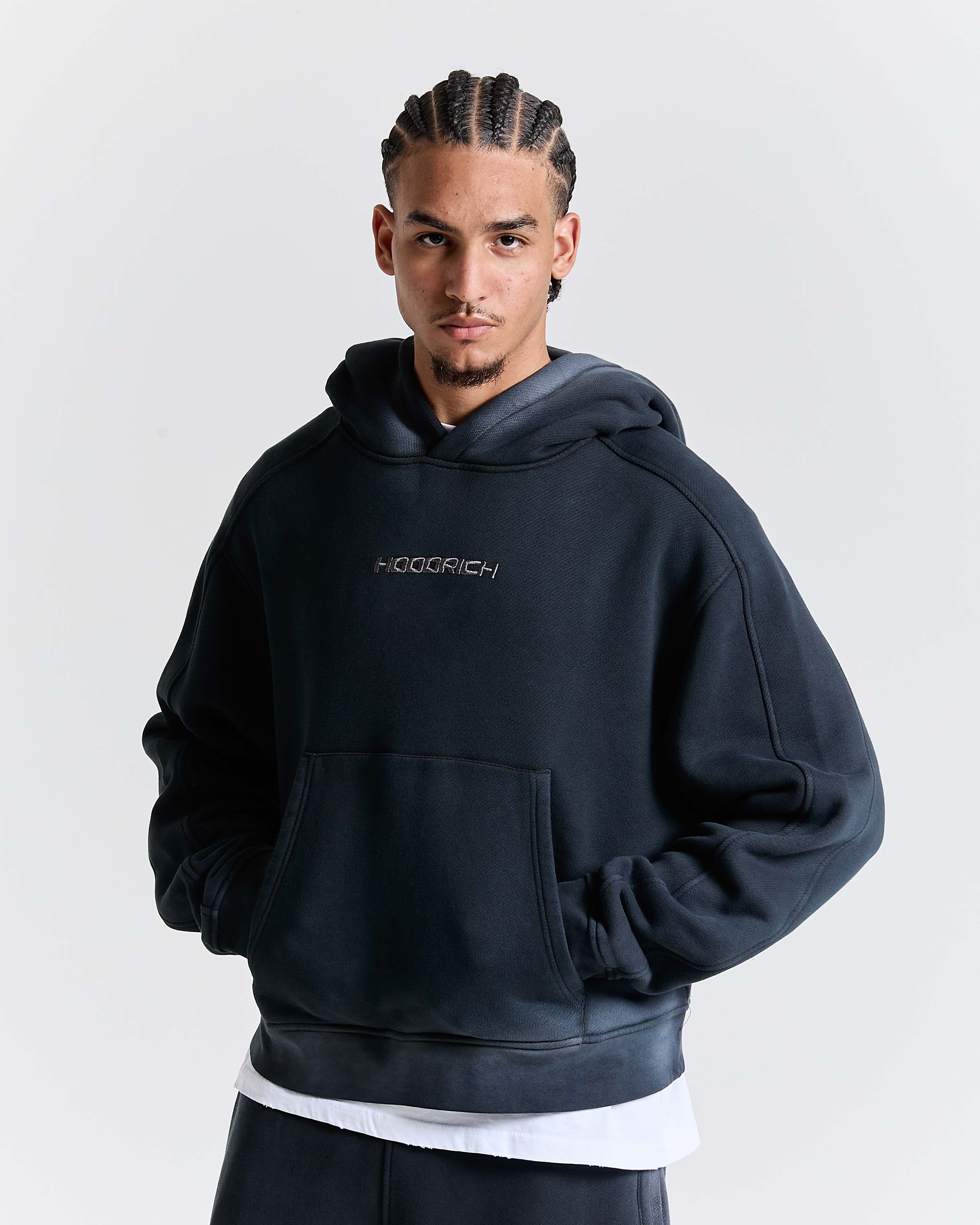 Ghost Boxy Fit Hoodie - Black 7