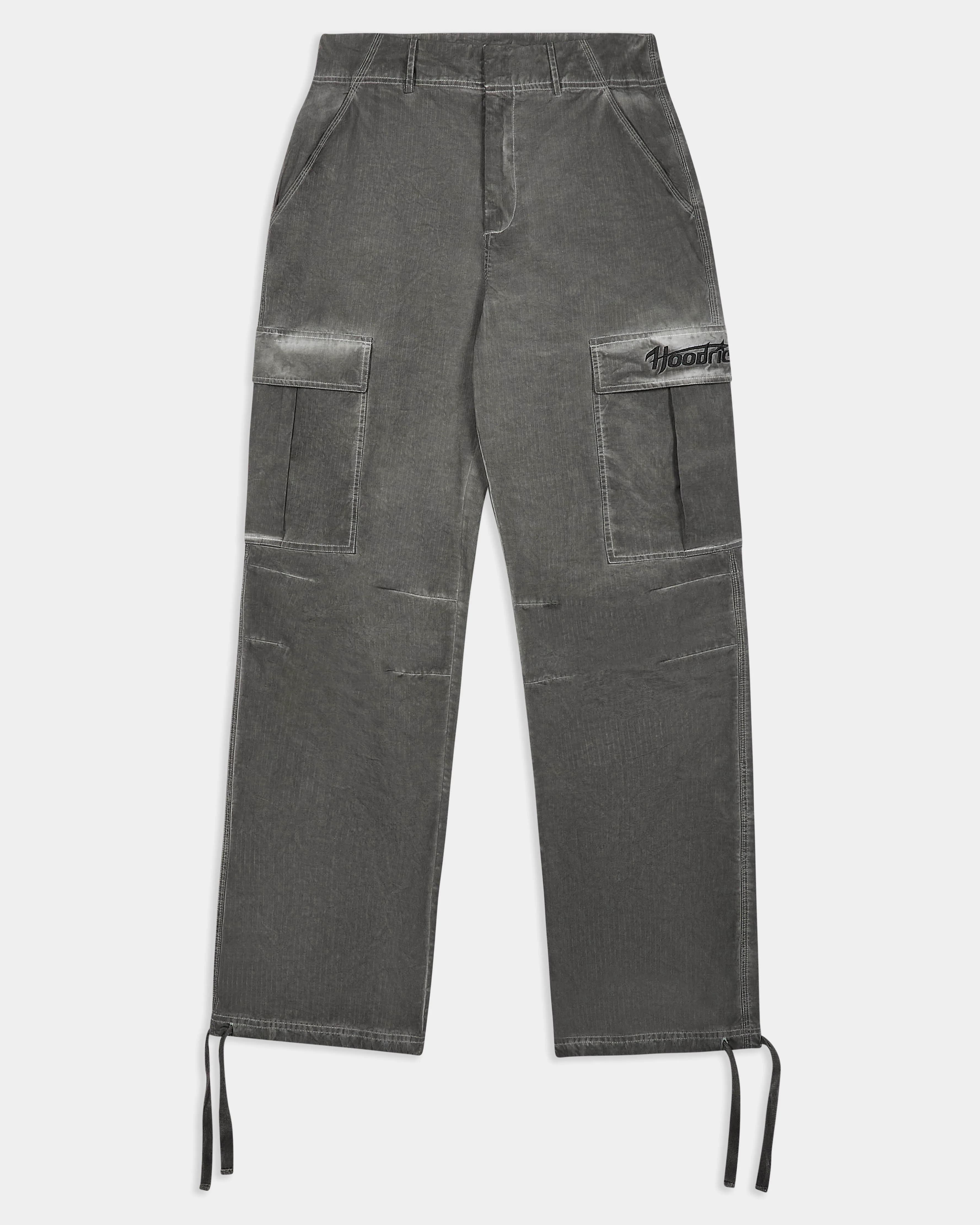 Cast Ripstop Cargo Pants - Washed Black by Hoodrich