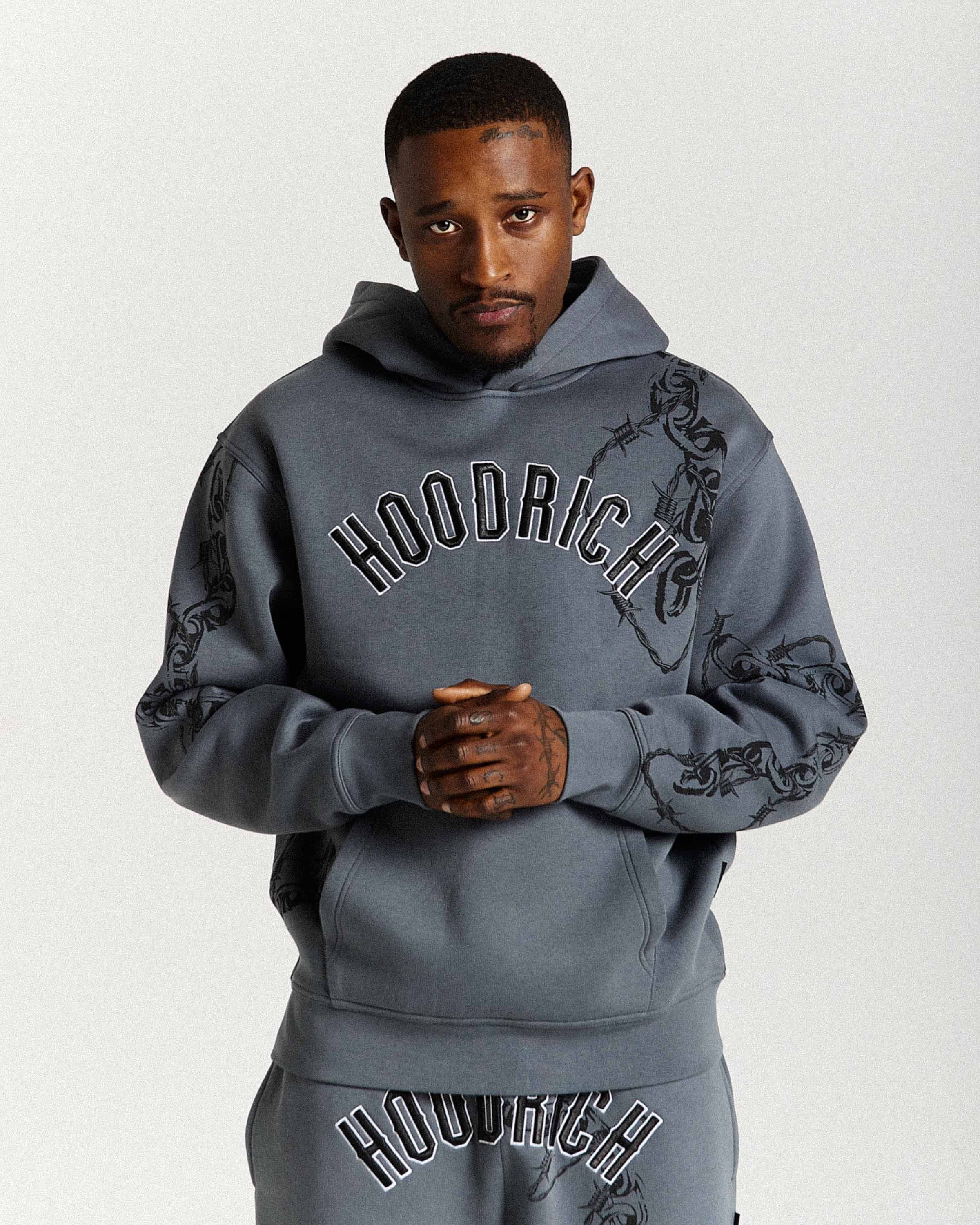 Guepard Oversized Hoodie - Grey/Black/White by Hoodrich
