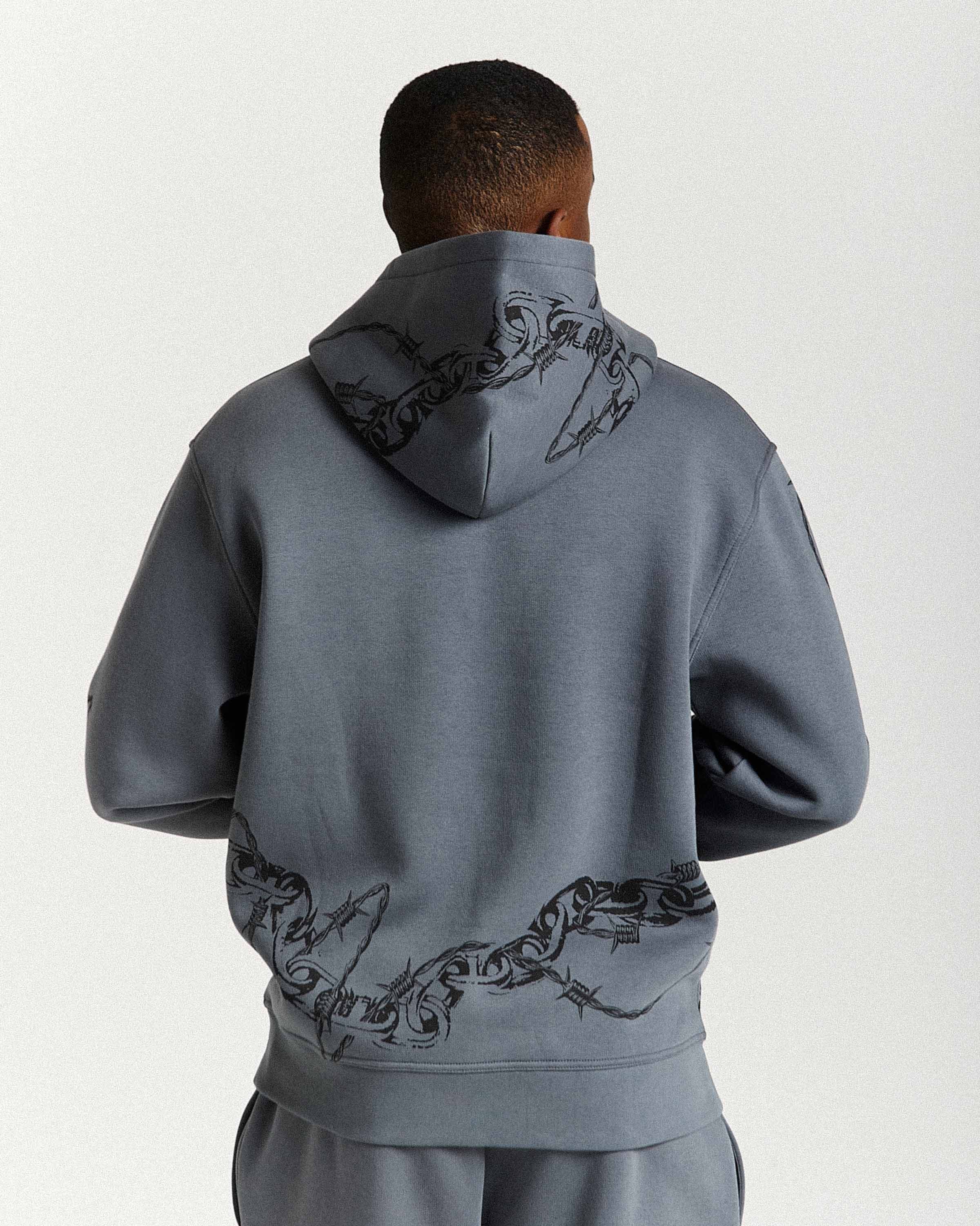 Guepard Oversized Hoodie - Grey/Black/White 2