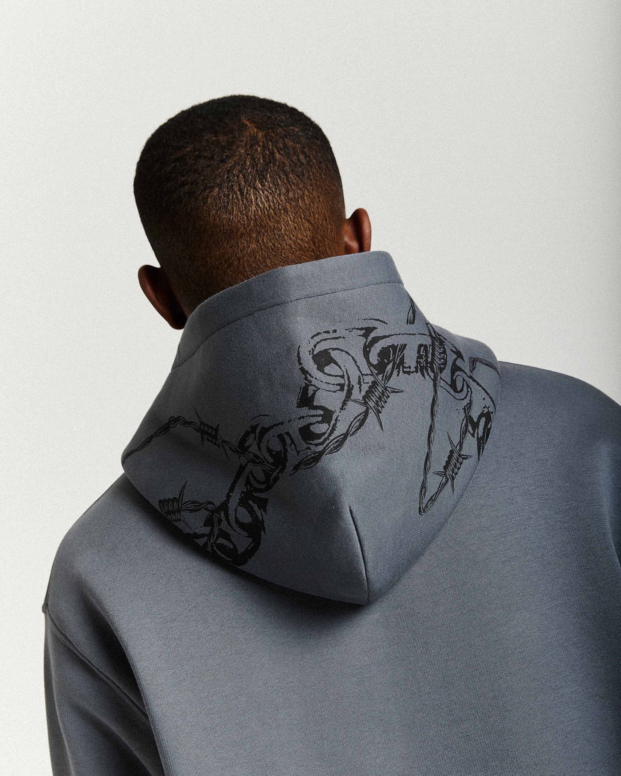 Guepard Oversized Hoodie - Grey/Black/White 5