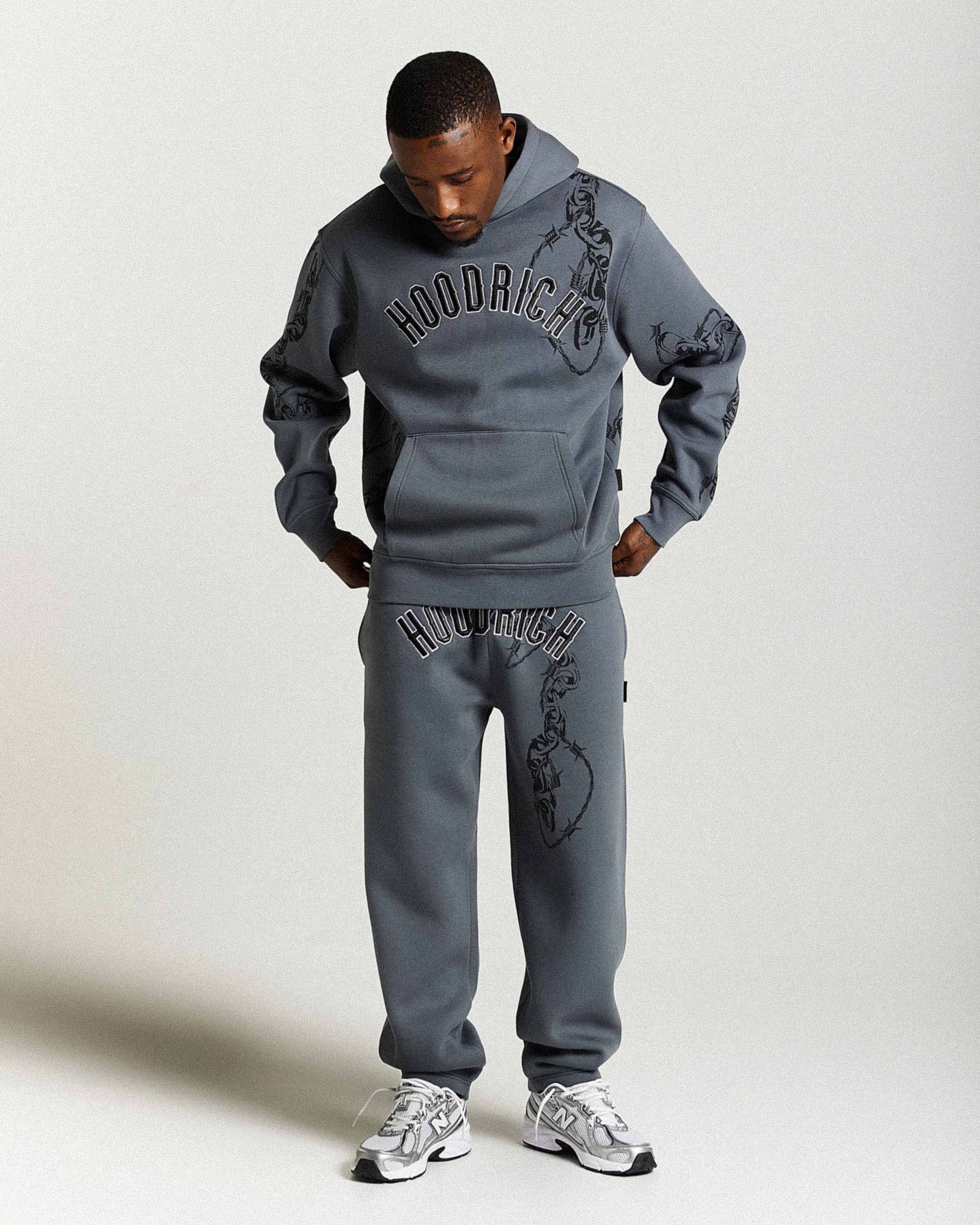 Guepard Oversized Hoodie - Grey/Black/White 9