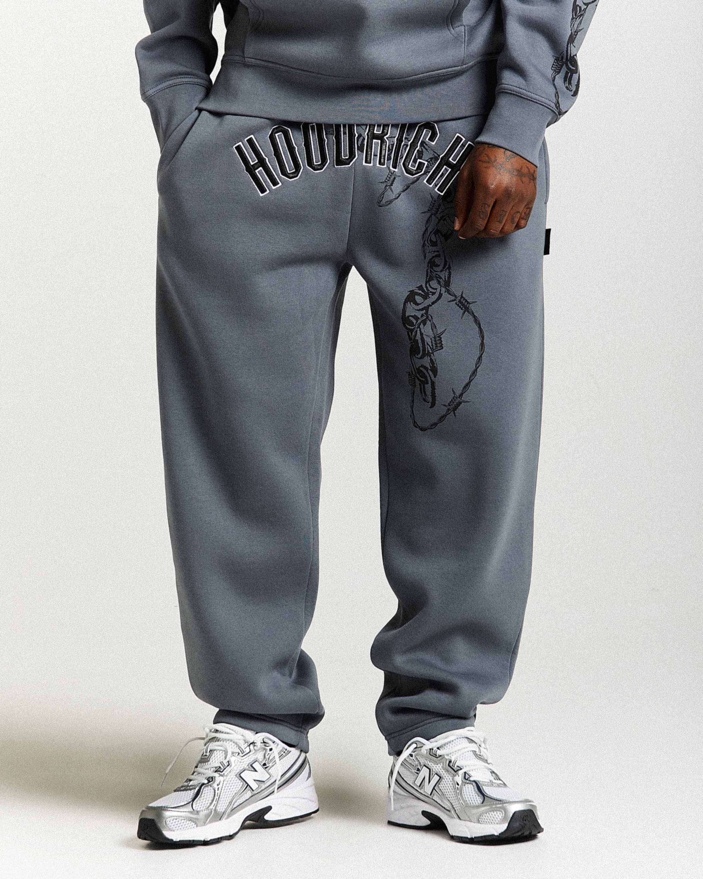 Guepard Oversized Joggers - Grey/Black/White by Hoodrich