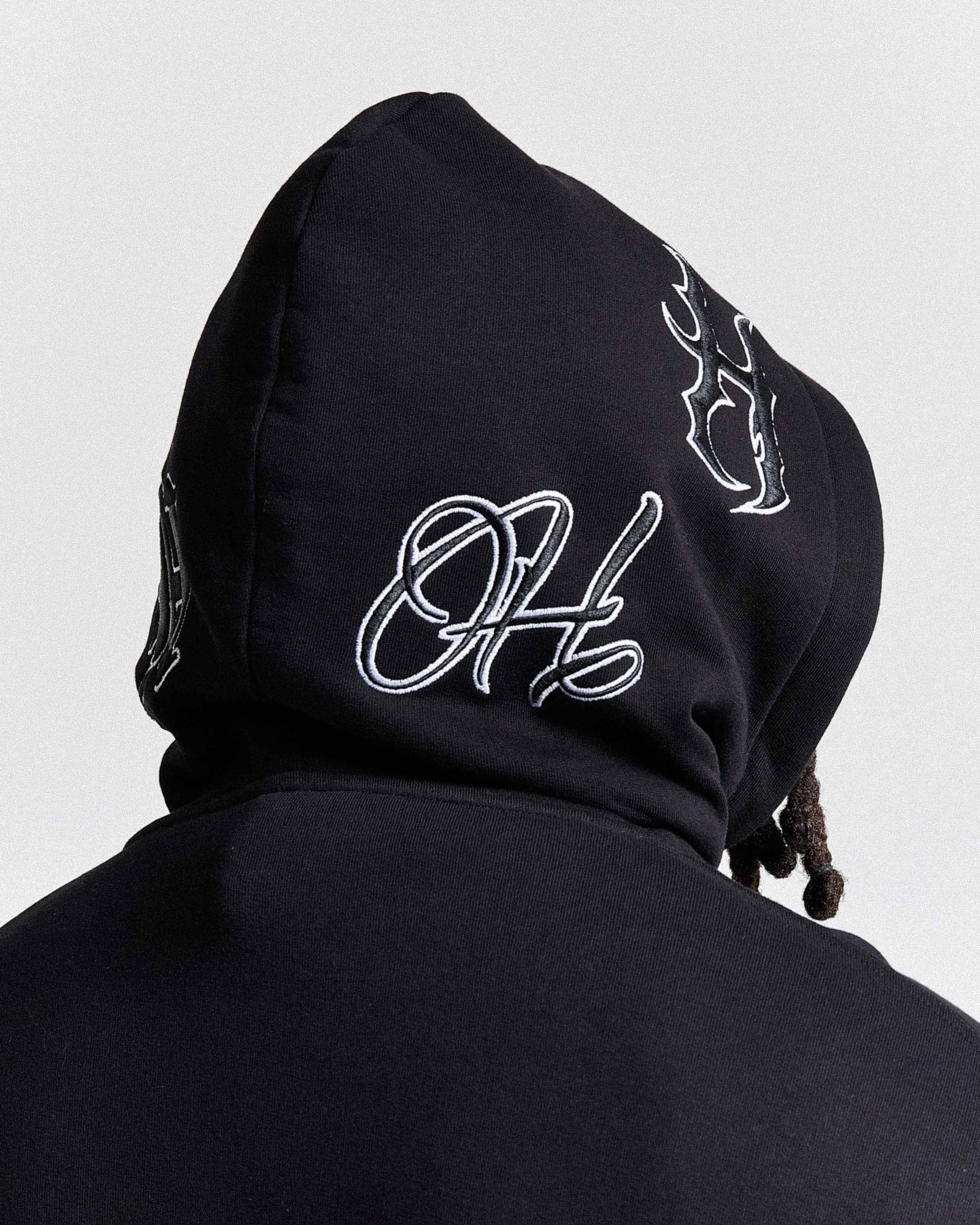 Spectral Oversized Hoodie - Black/White 3