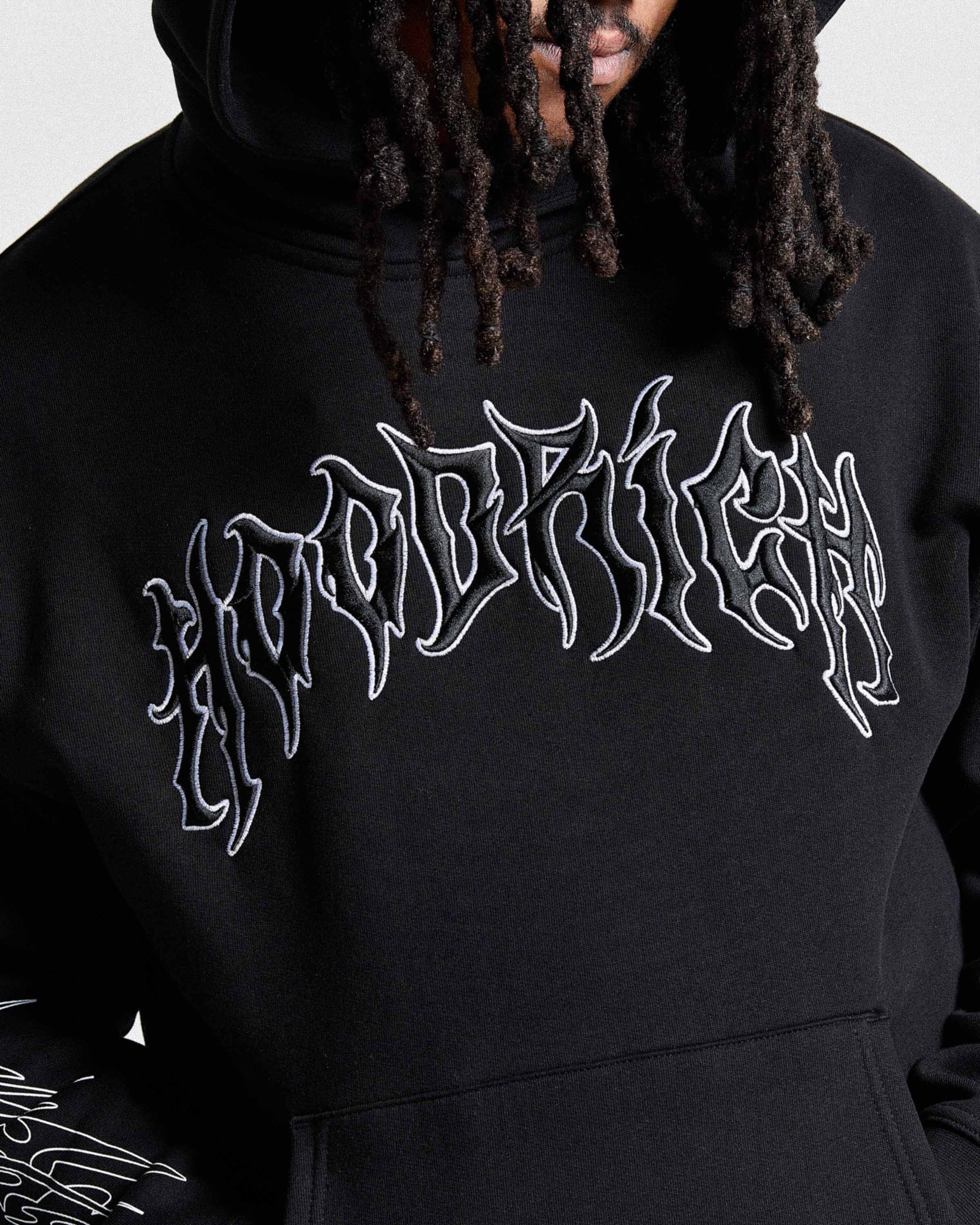 Spectral Oversized Hoodie - Black/White 8