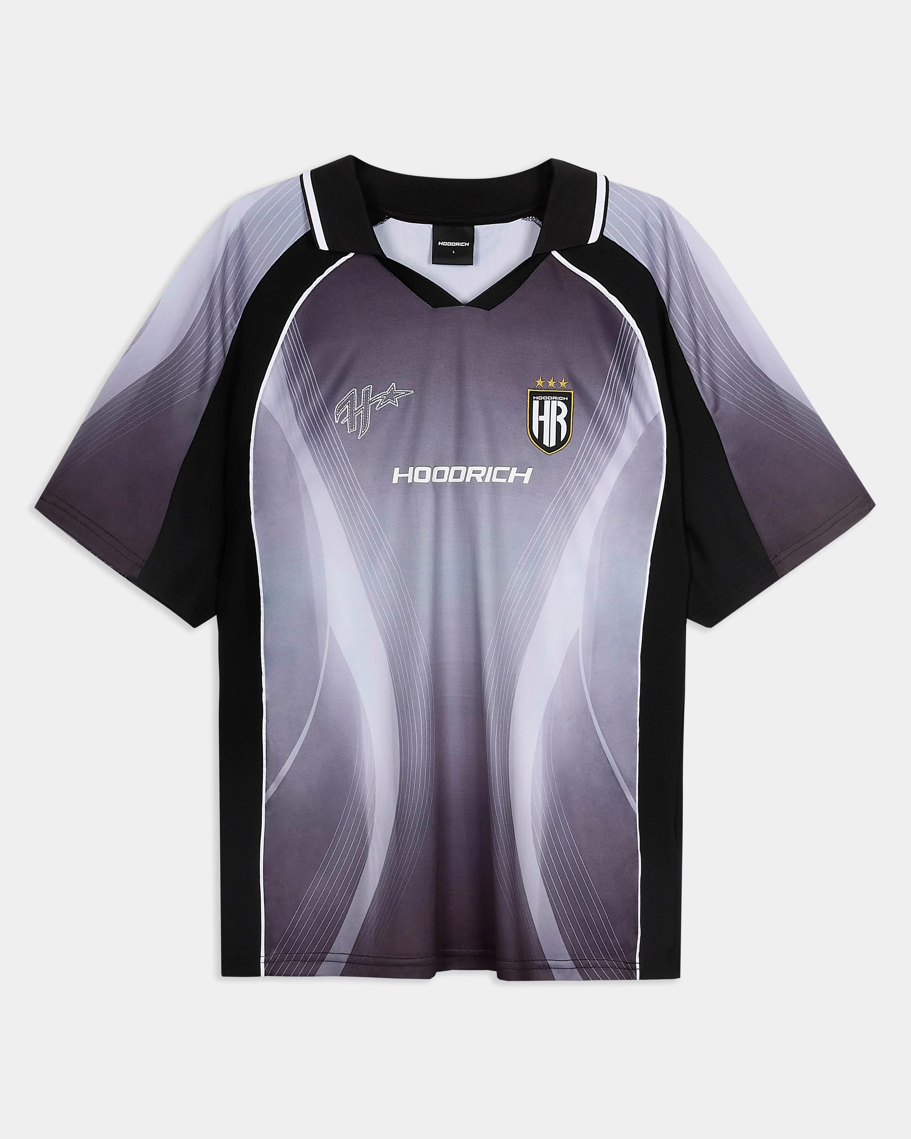 Glide Away Football Kit Shirt - Black by Hoodrich