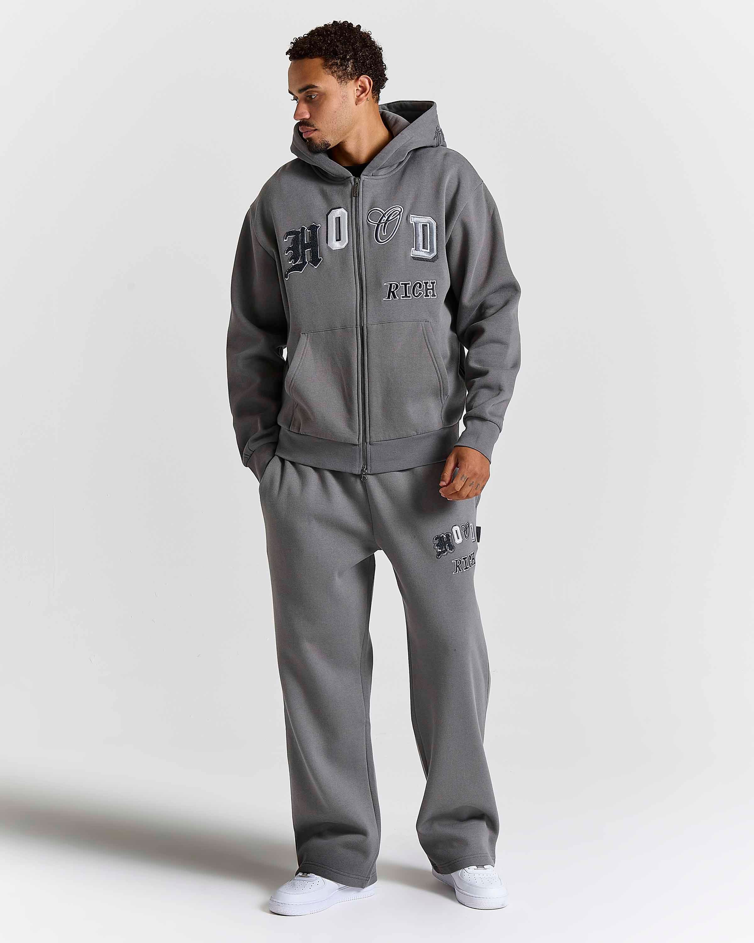 Forza Oversized Wide Leg Jogger - Grey/White 3