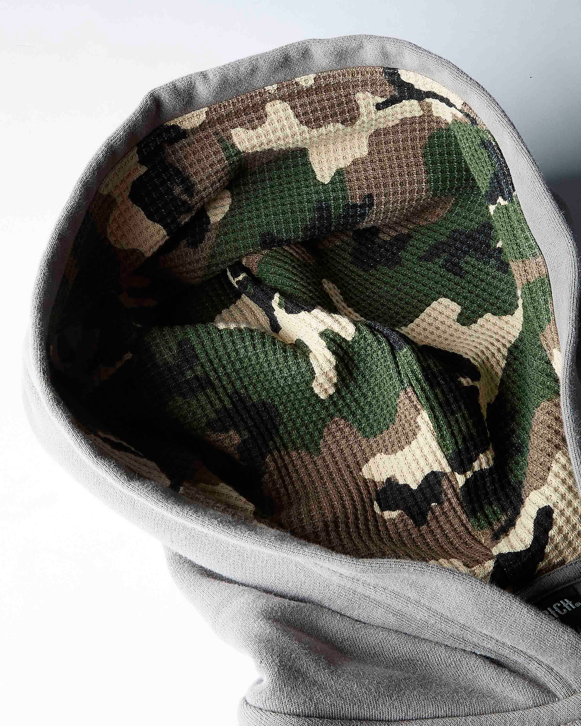 Inkfall Oversized Zip Hoodie - Grey/Black/Camo 5